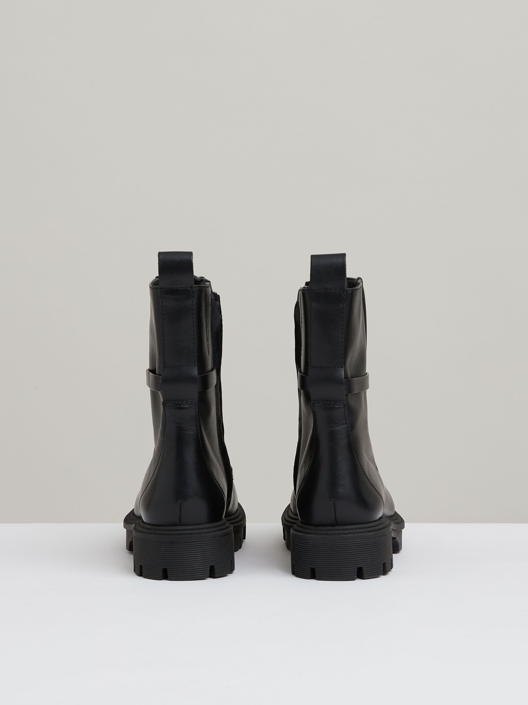 Chain Embellished Ankle Boots in Black - Image 7 of 8