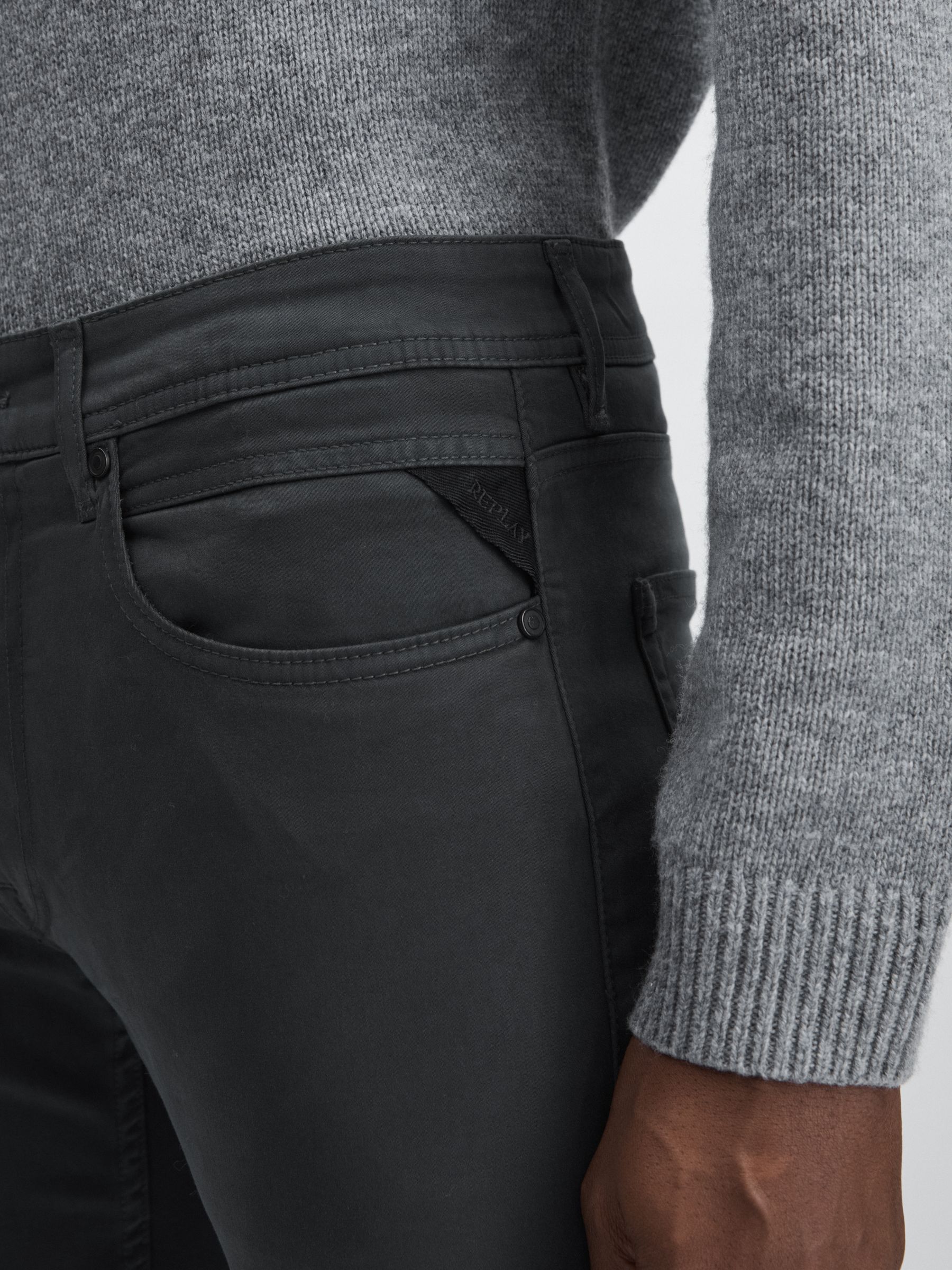 Replay Straight-Leg Jeans in Ocean - Image 4 of 7