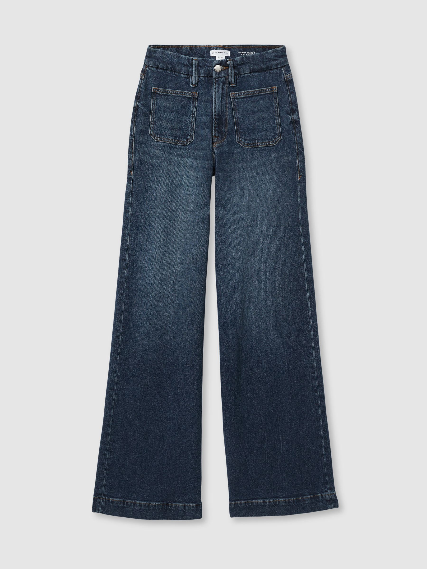 Good American High-Rise Palazzo Jeans in Indigo - Image 2 of 6 Good American High-Rise Palazzo Jeans in Indigo - Image 2 of 6