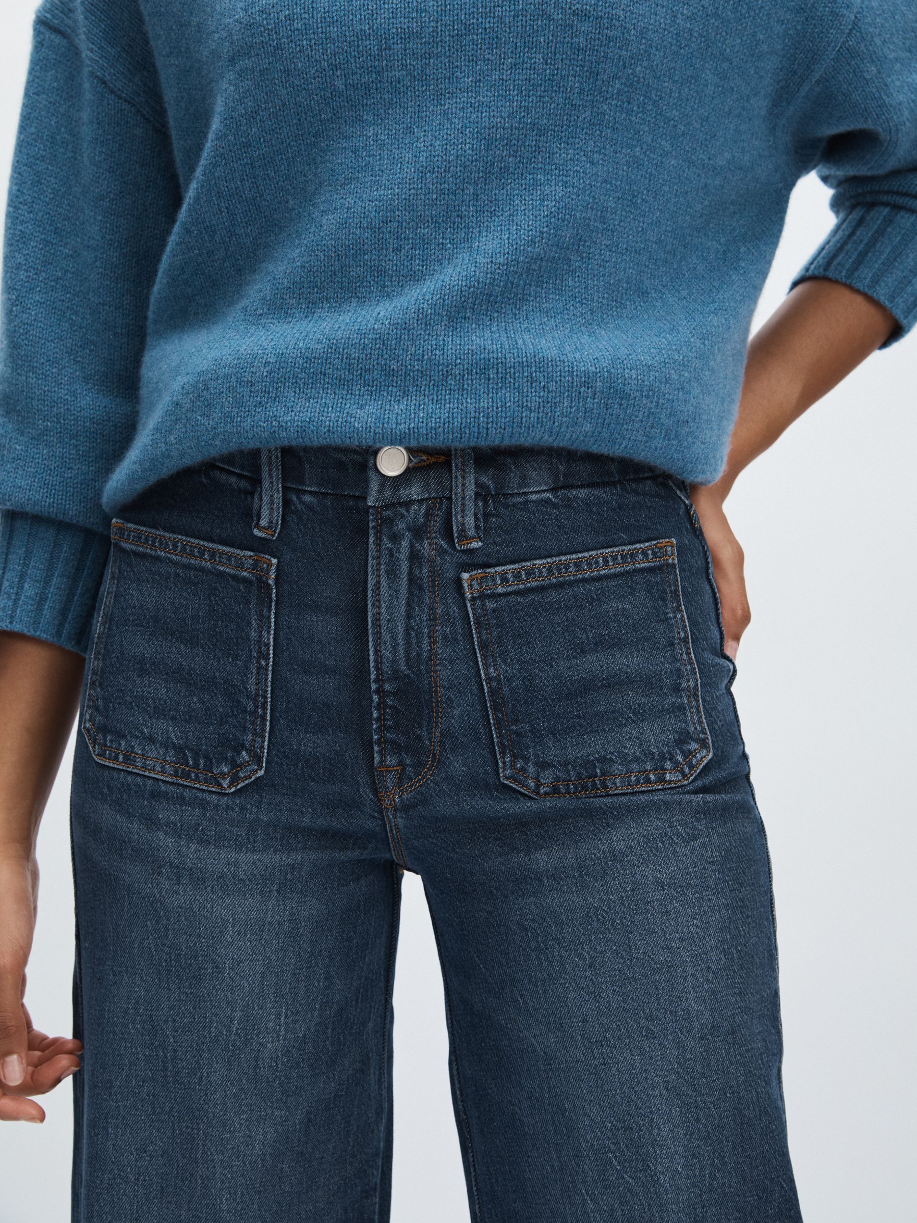 Good American High-Rise Palazzo Jeans in Indigo - Image 4 of 6