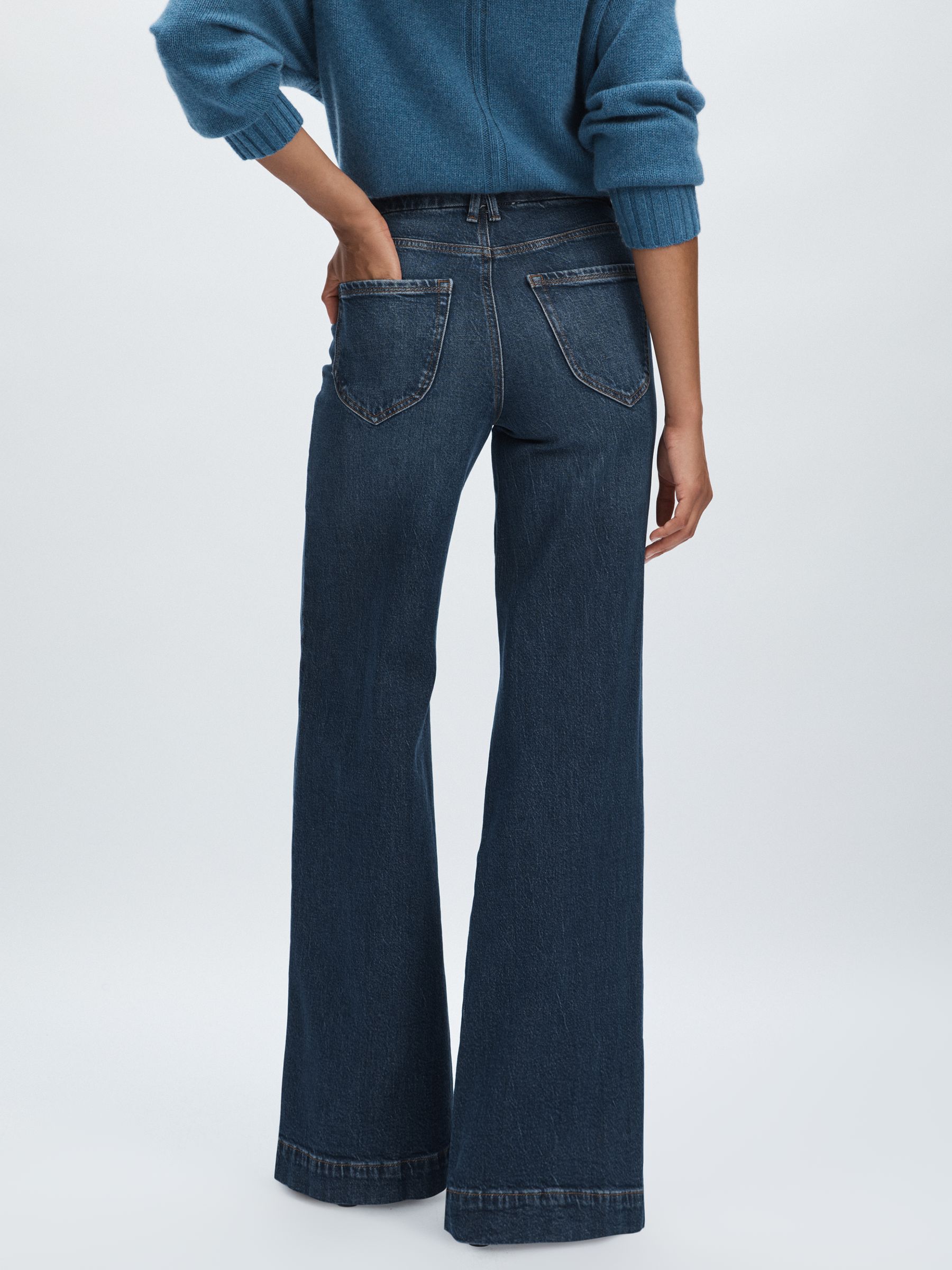 Good American High-Rise Palazzo Jeans in Indigo - Image 5 of 6