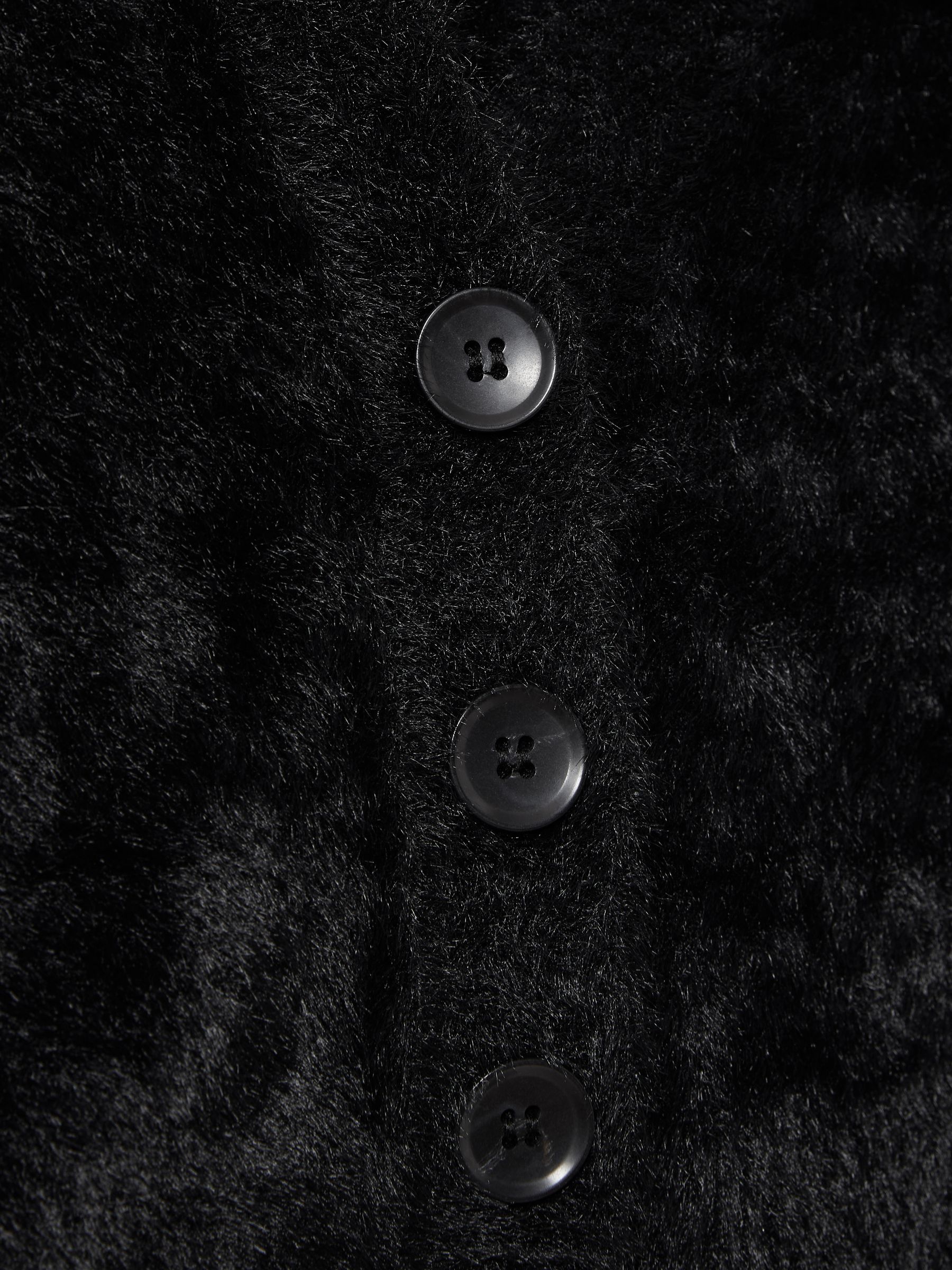 Good American Fuzzy Cardigan in Black - Image 7 of 7