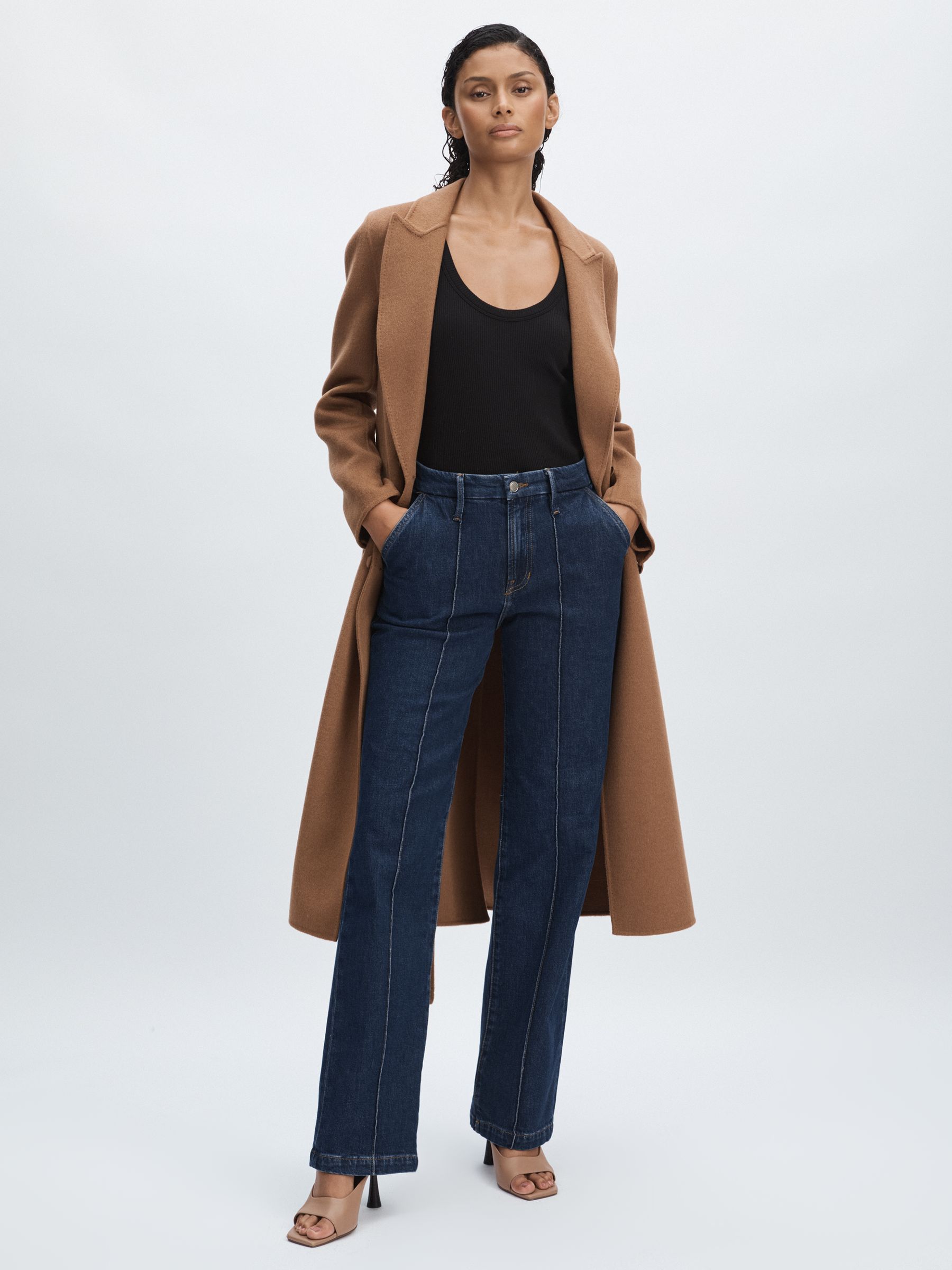 Good American Straight-Leg Trouser Jeans in Indigo Blue - Image 1 of 7