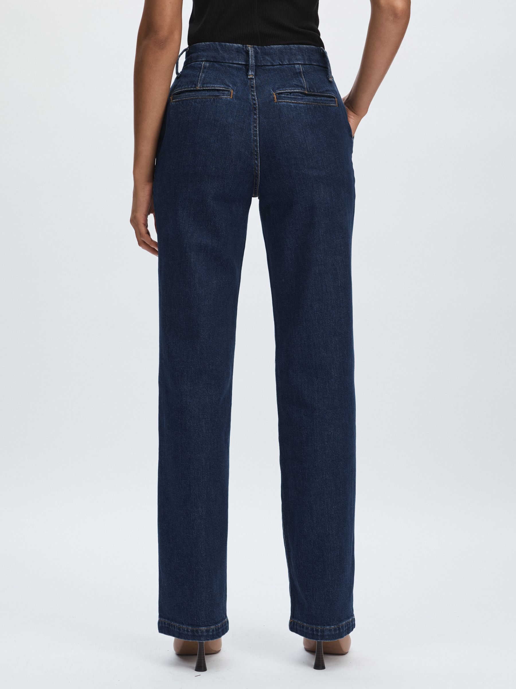 Good American Straight-Leg Trouser Jeans in Indigo Blue - Image 6 of 7