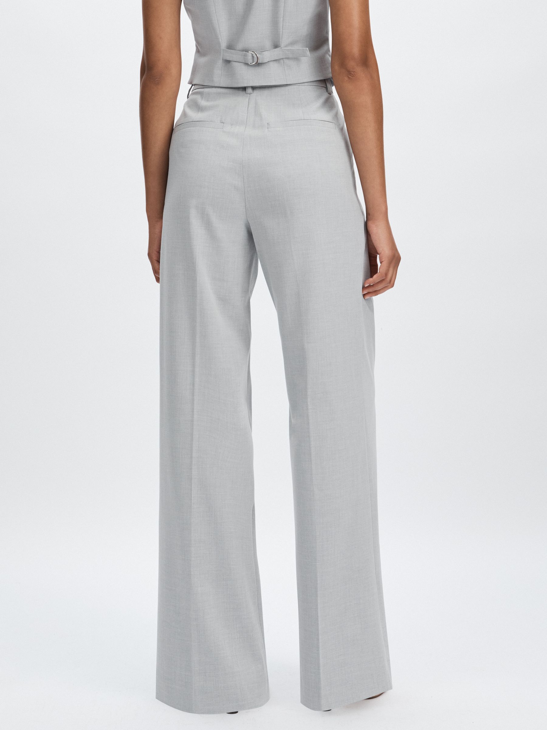 Pleated Sharkskin Suit Trousers in Grey - Image 5 of 6