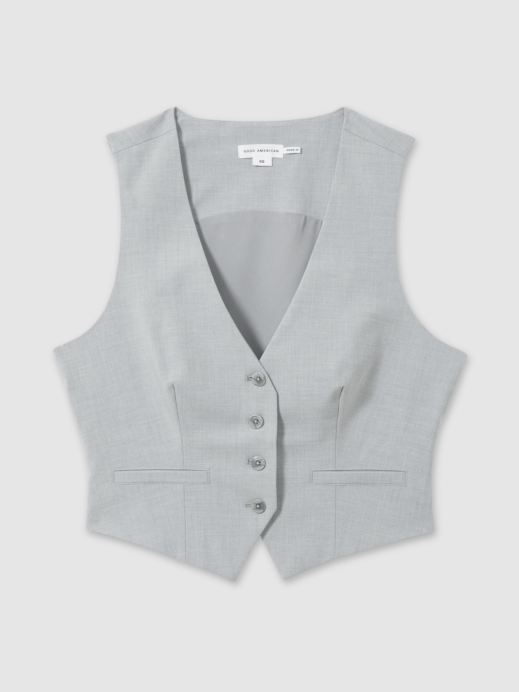 Sharkskin Suit Waistcoat in Heather Grey - Image 2 of 6
