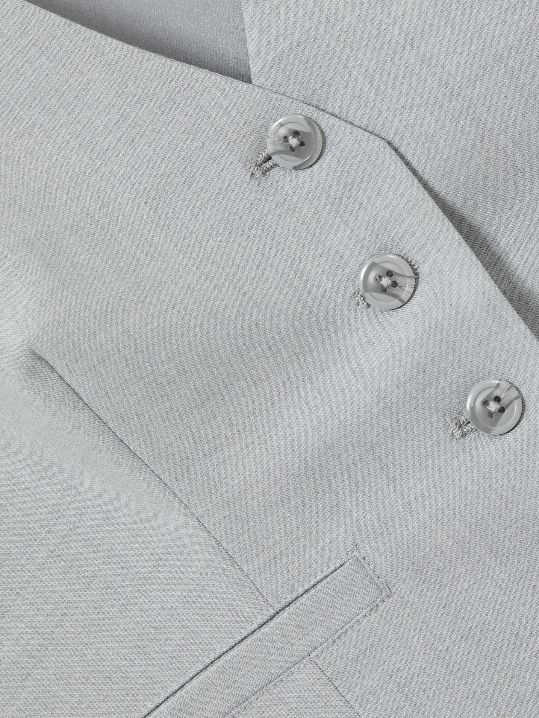 Sharkskin Suit Waistcoat in Heather Grey - Image 6 of 6