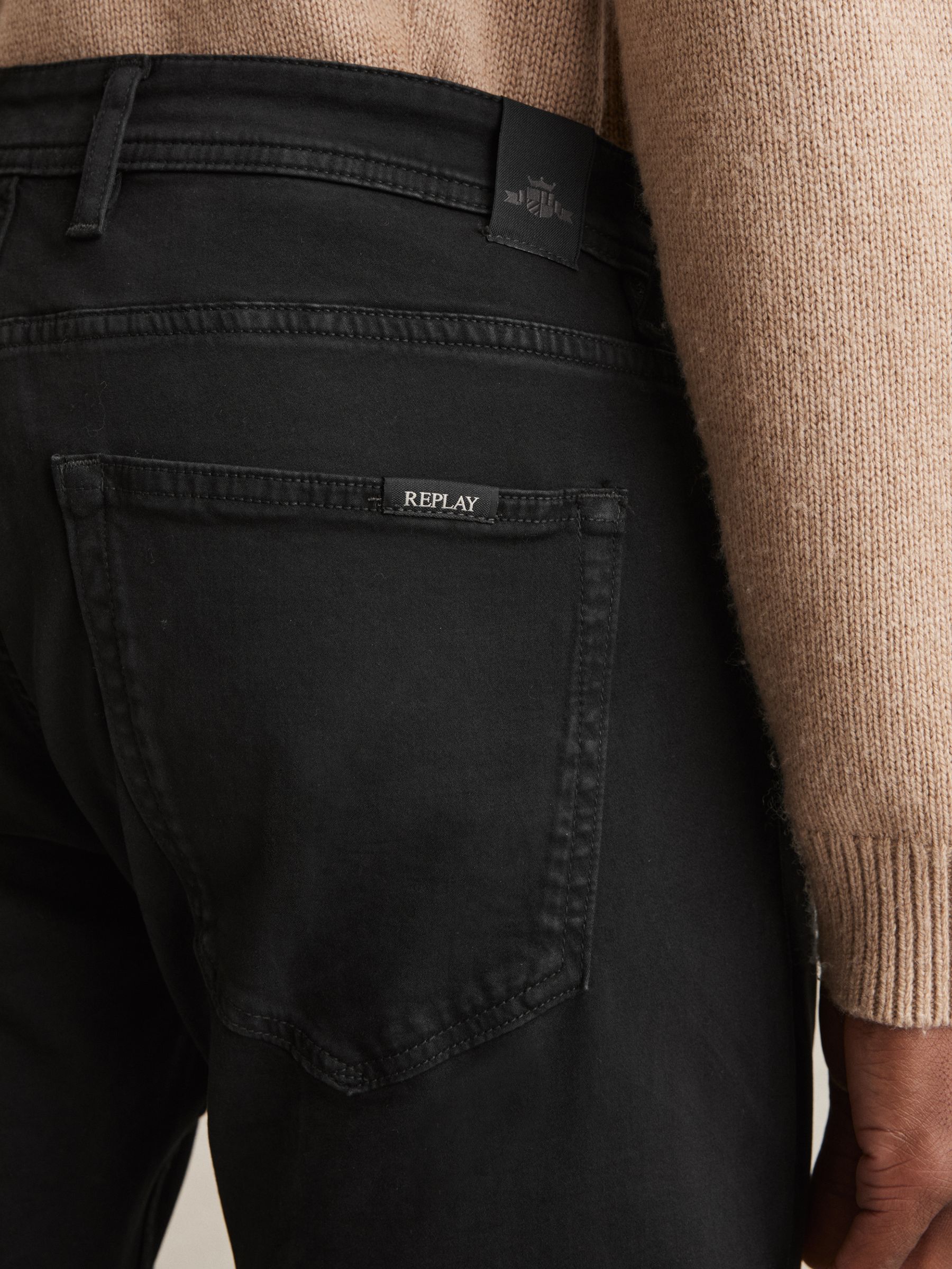 Replay Straight-Leg Jeans in Black - Image 4 of 6