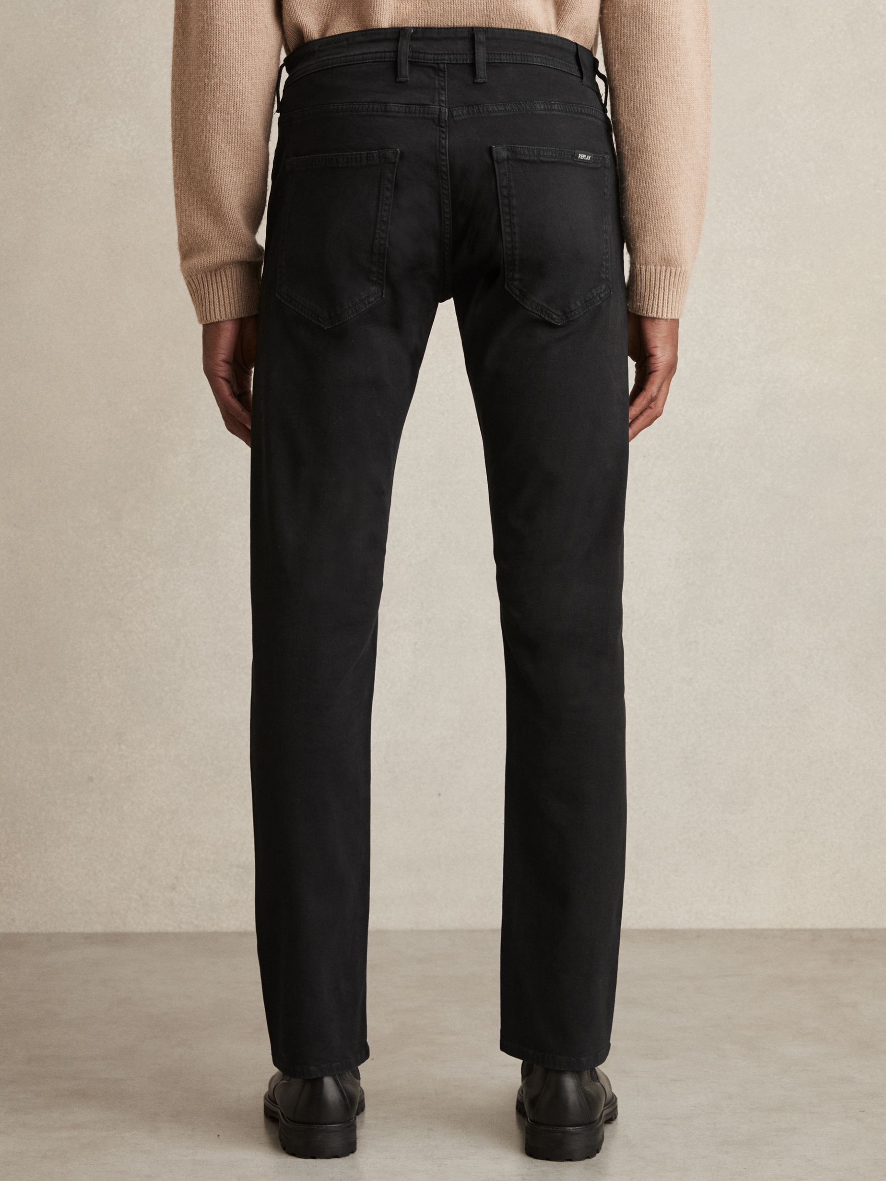 Replay Straight-Leg Jeans in Black - image 5