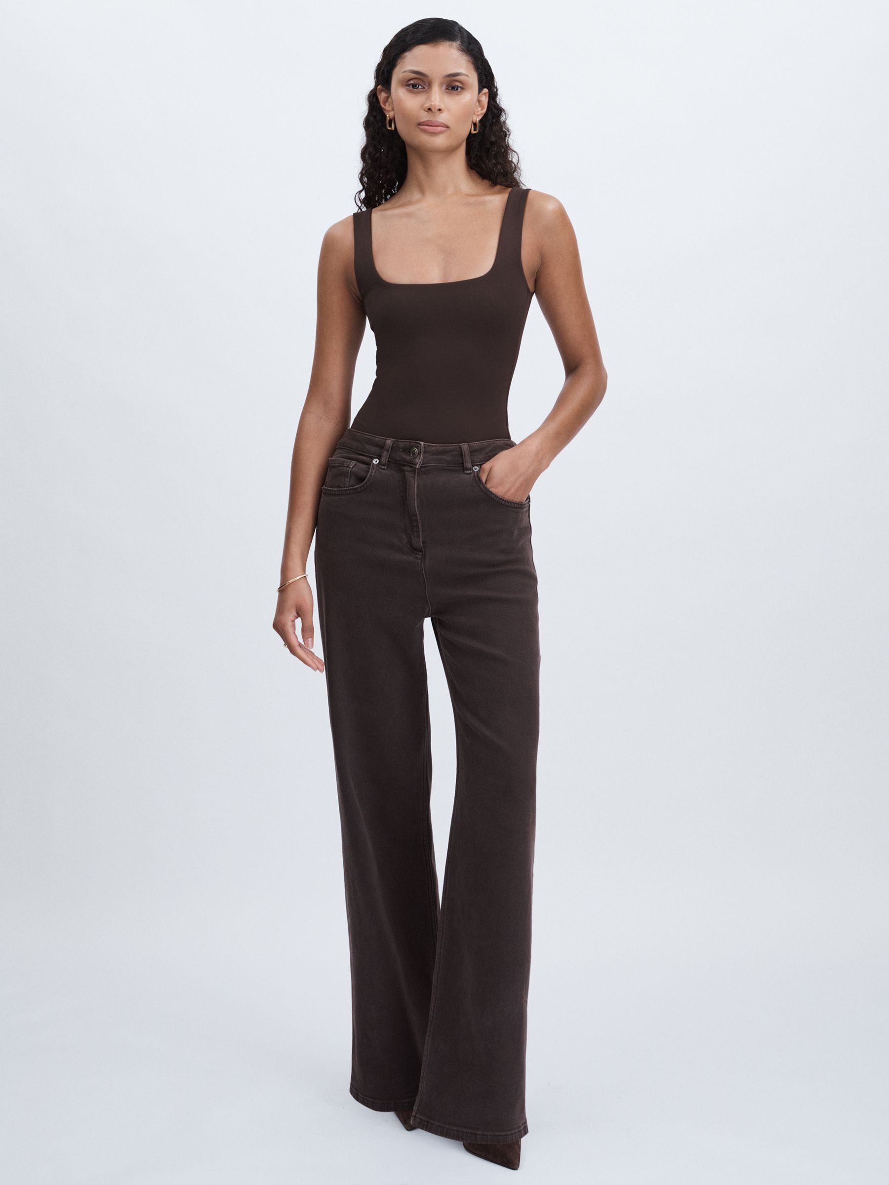 Good American Scuba Tank Bodysuit in Black/Brown - Image 3 of 6