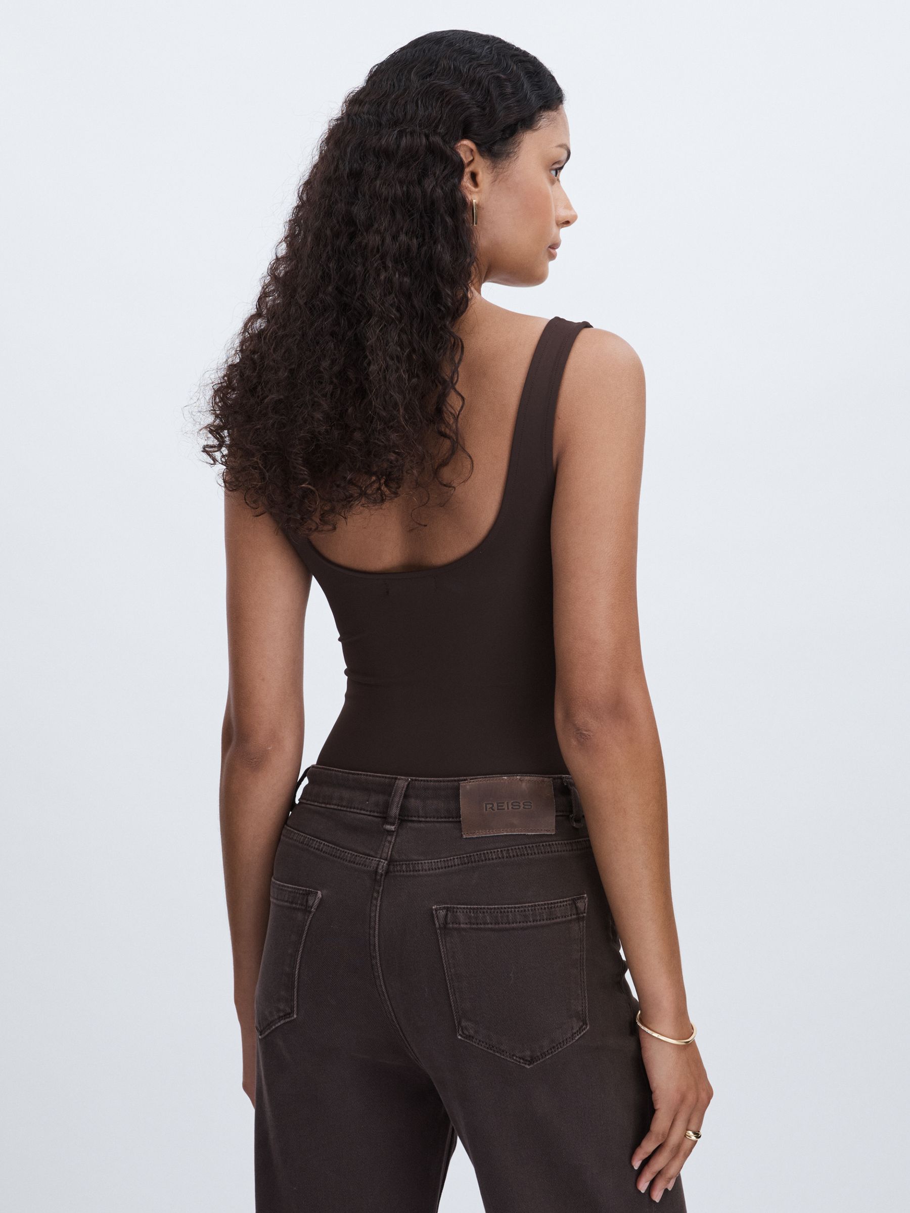 Good American Scuba Tank Bodysuit in Black/Brown - Image 5 of 6