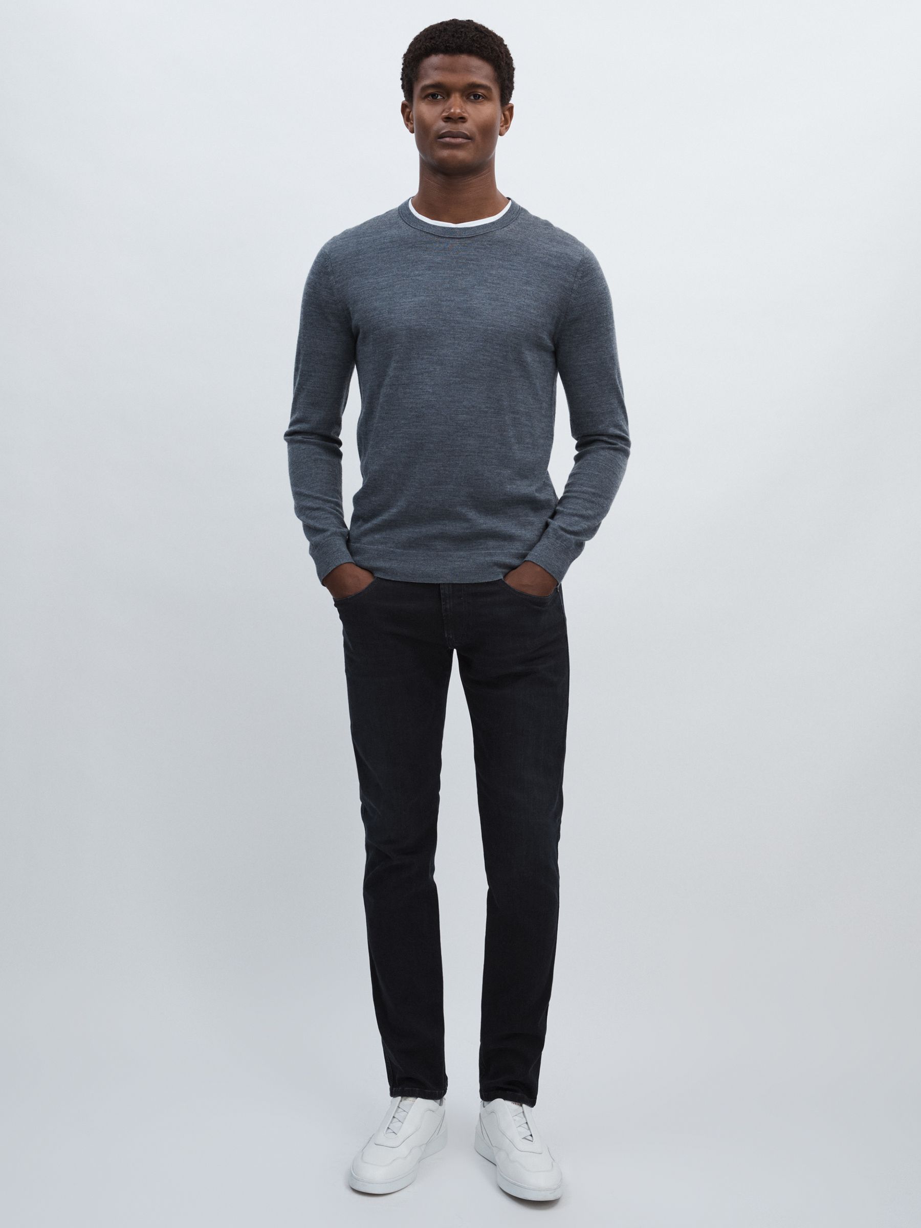 Replay Slim-Fit Hyperflex Jeans in Dark Blue - Image 1 of 6