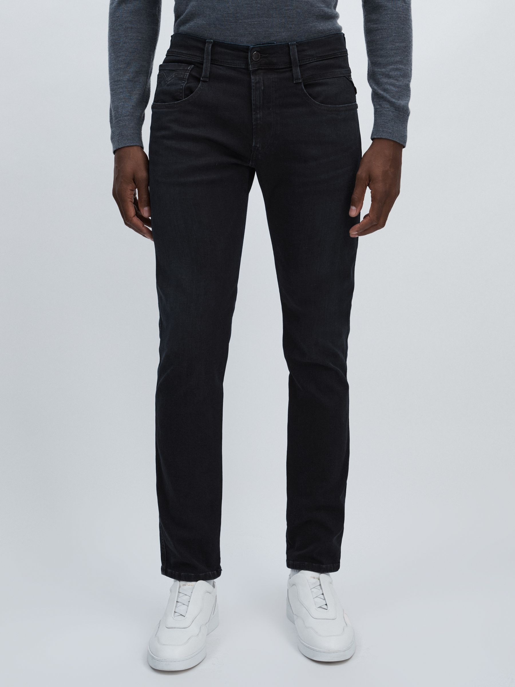 Replay Slim-Fit Hyperflex Jeans in Dark Blue - Image 3 of 6