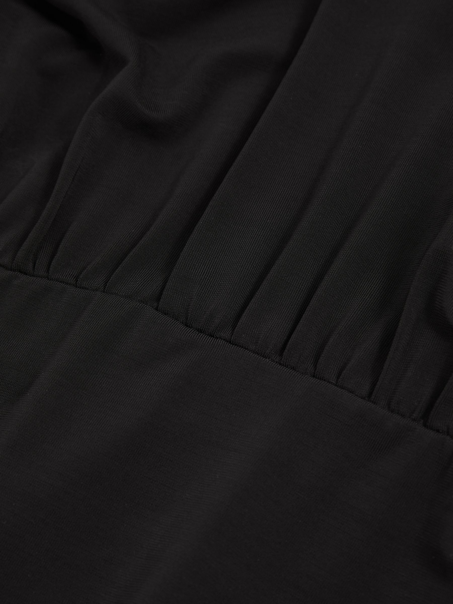 Adrienne Black Cut-Out Blouson Waist Top - Image 5 of 5