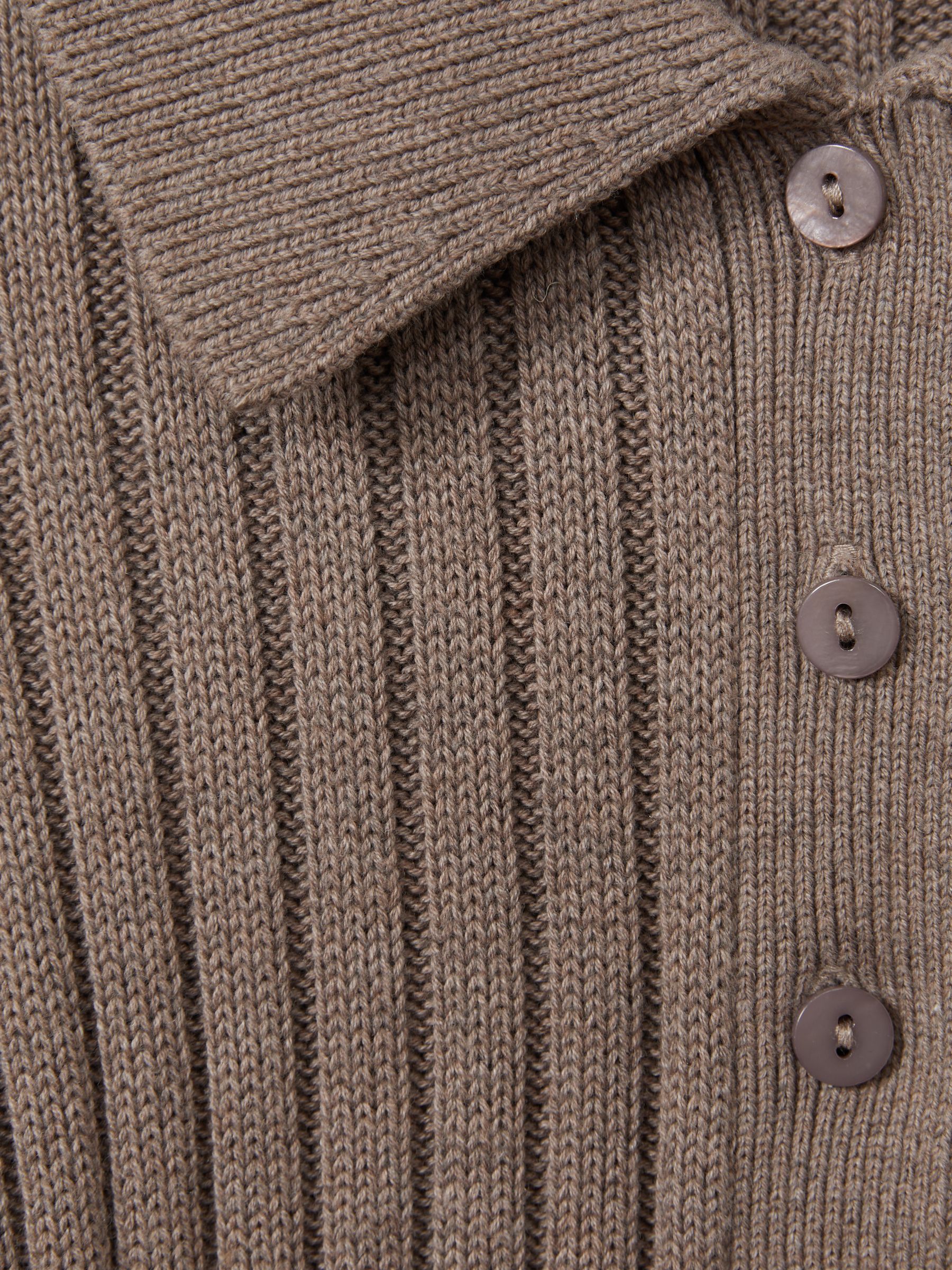 Lianne Light Brown Paige Light Brown Ribbed Button-Through Top - Image 6 of 6