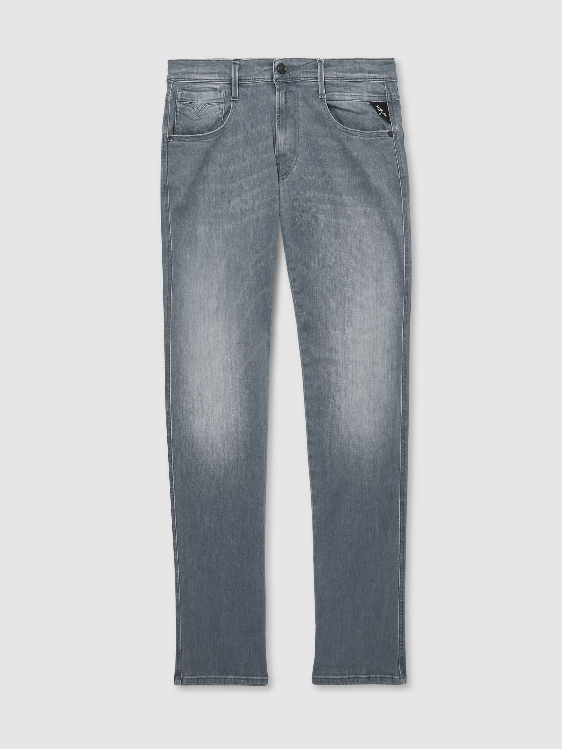 Replay Slim-Fit Hyperflex Jeans in Mid Grey - Image 2 of 7