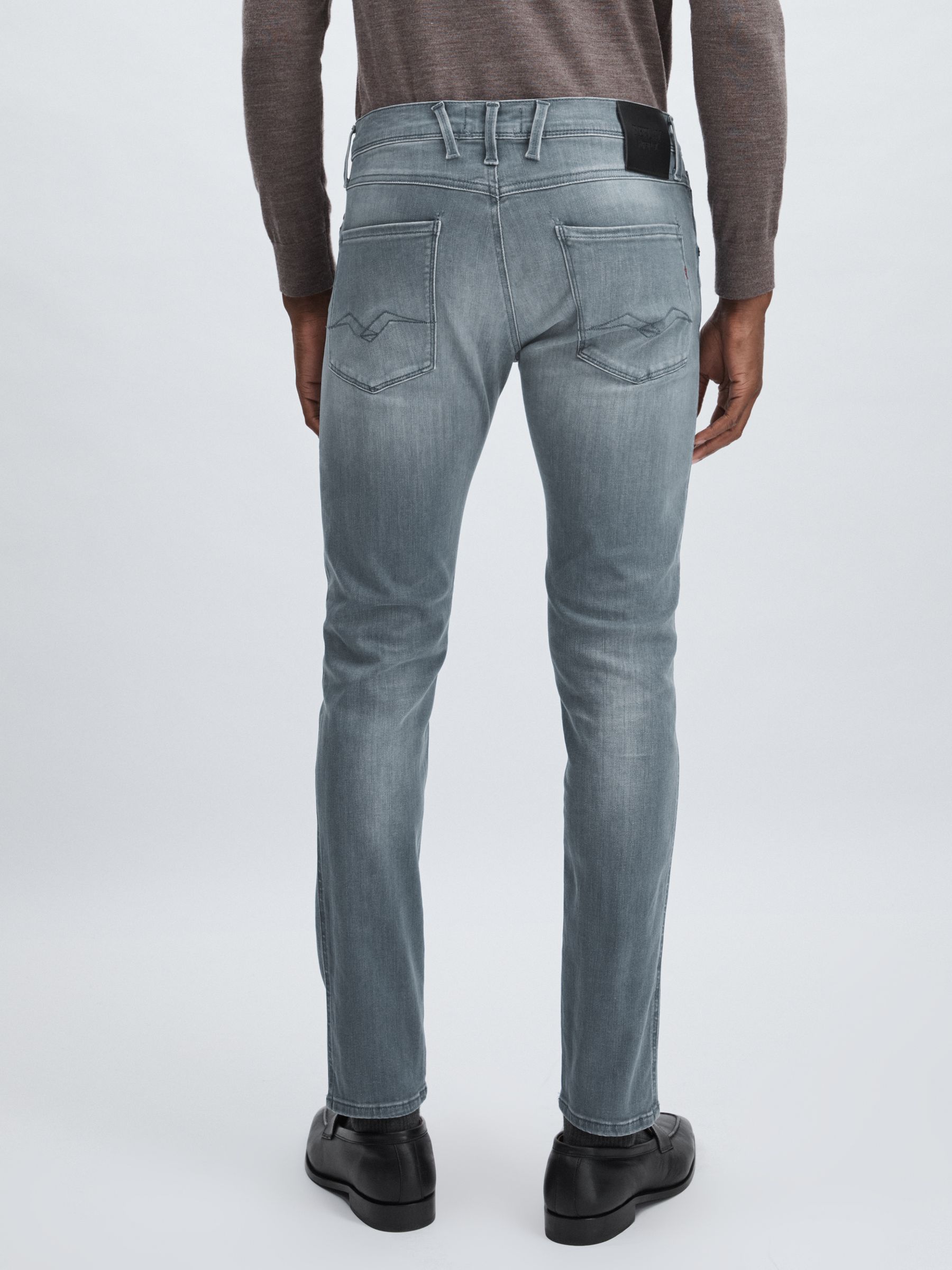 Replay Slim-Fit Hyperflex Jeans in Mid Grey - Image 6 of 7