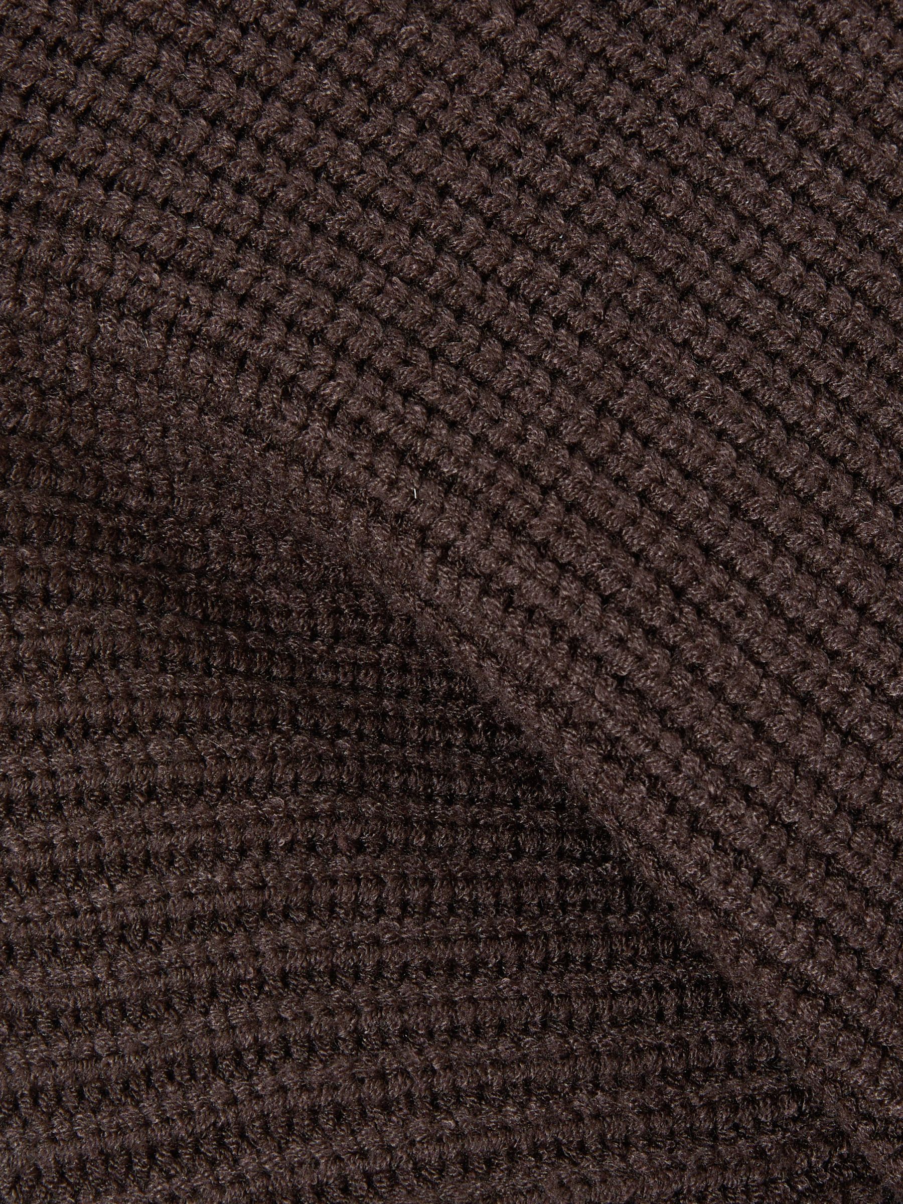 Good American Roll-Neck Rib-Knit Jumper in Black/Brown - Image 6 of 6