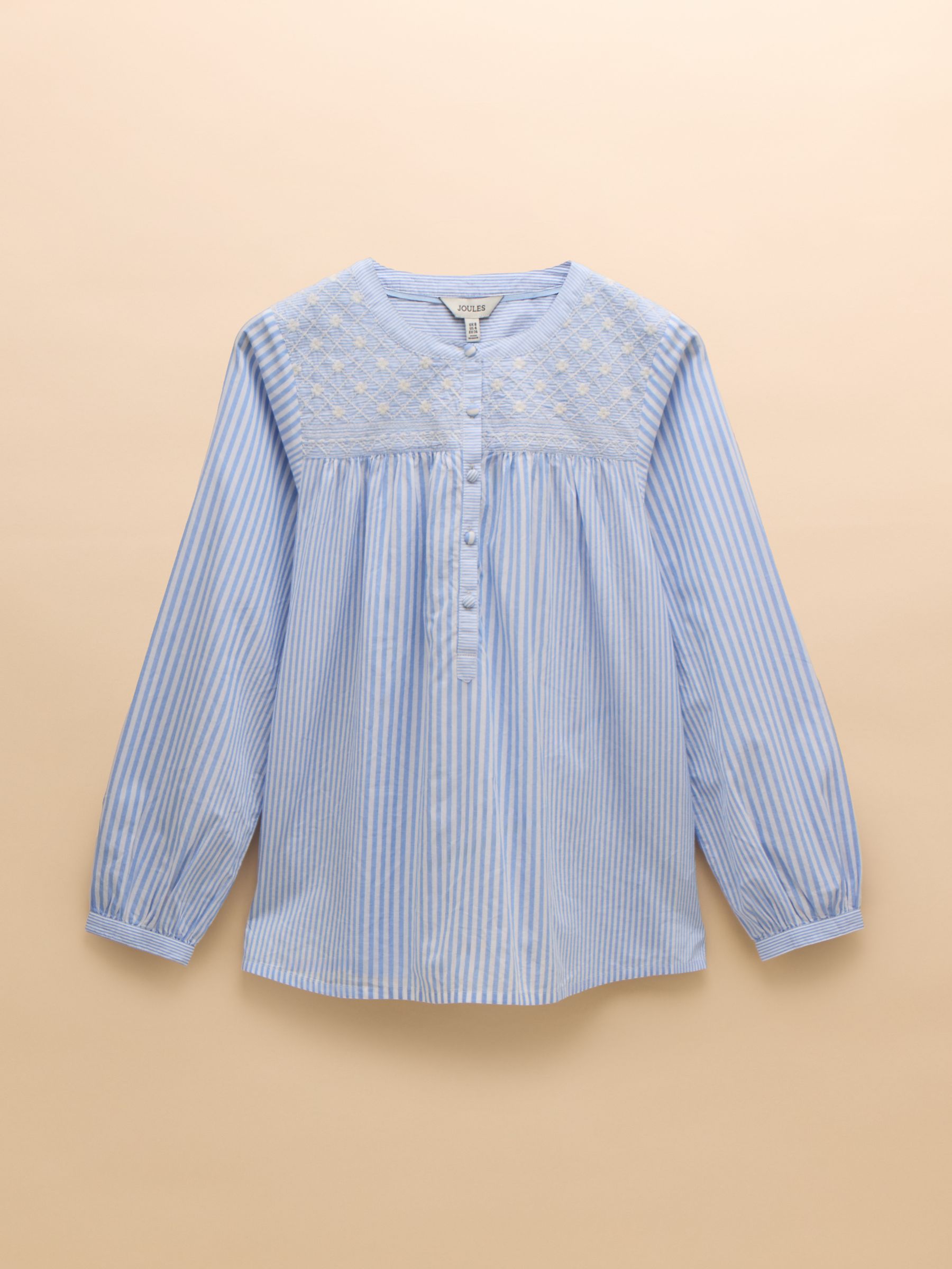 Amelie Blue/White Embroidered Cotton Blouse - Image 6 of 6