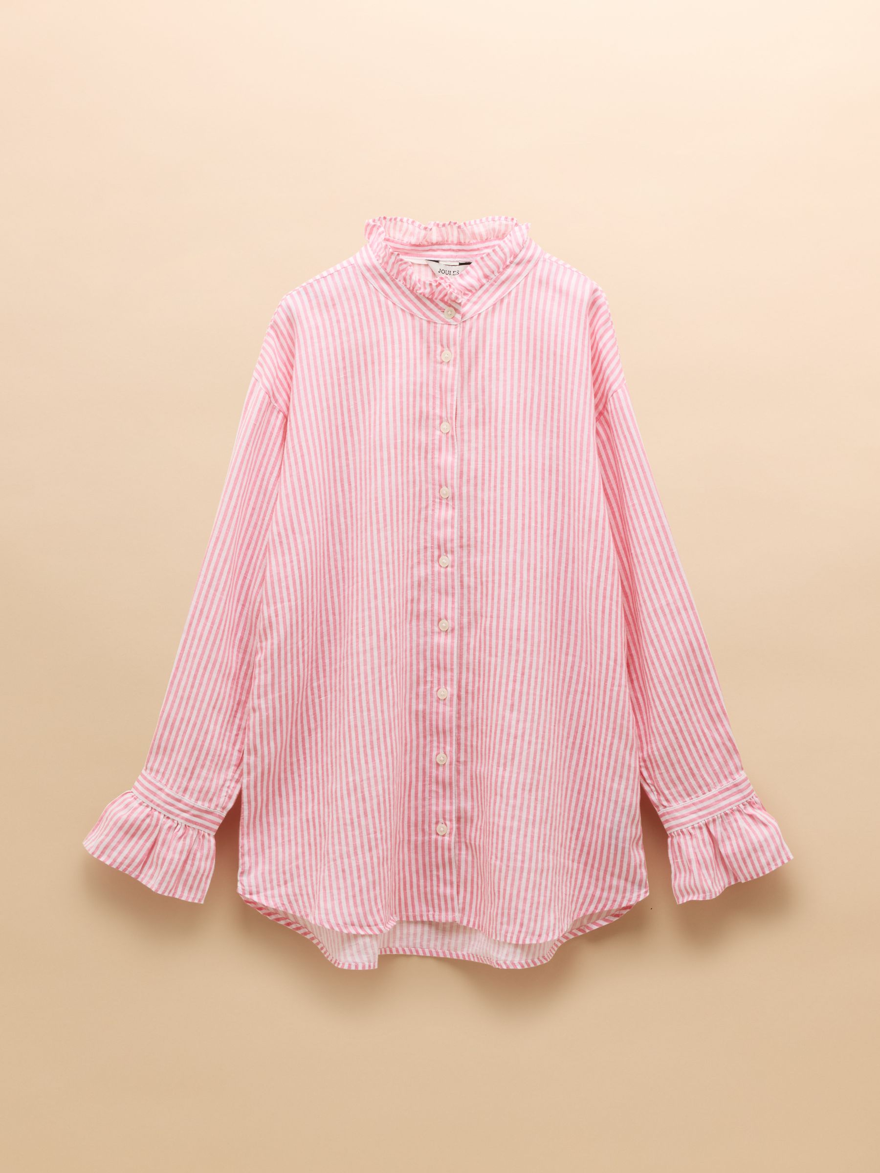 Dakota Pink 100% Linen Shirt - Image 7 of 7