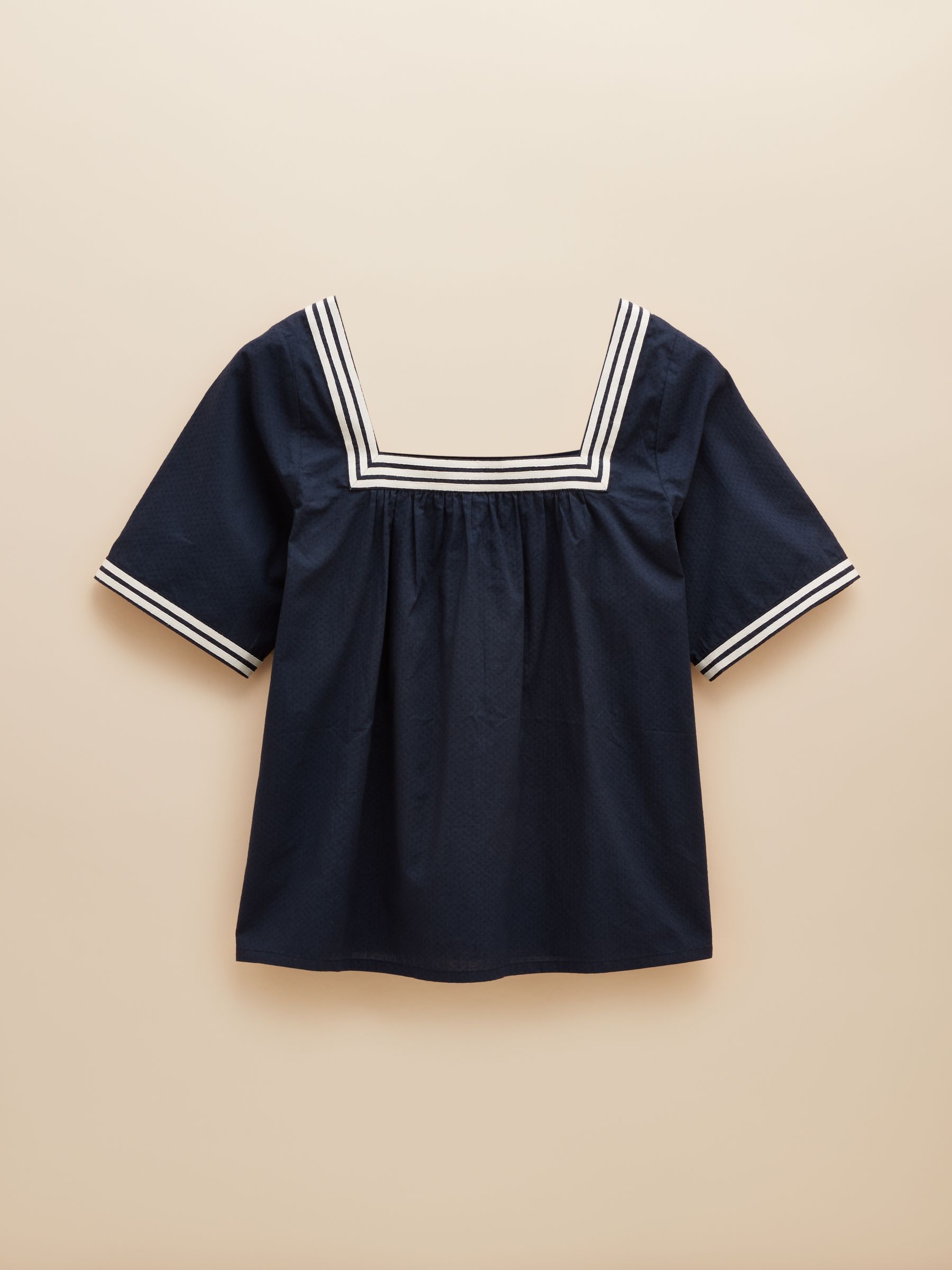 Elizie Navy Cotton Blouse - Image 9 of 9