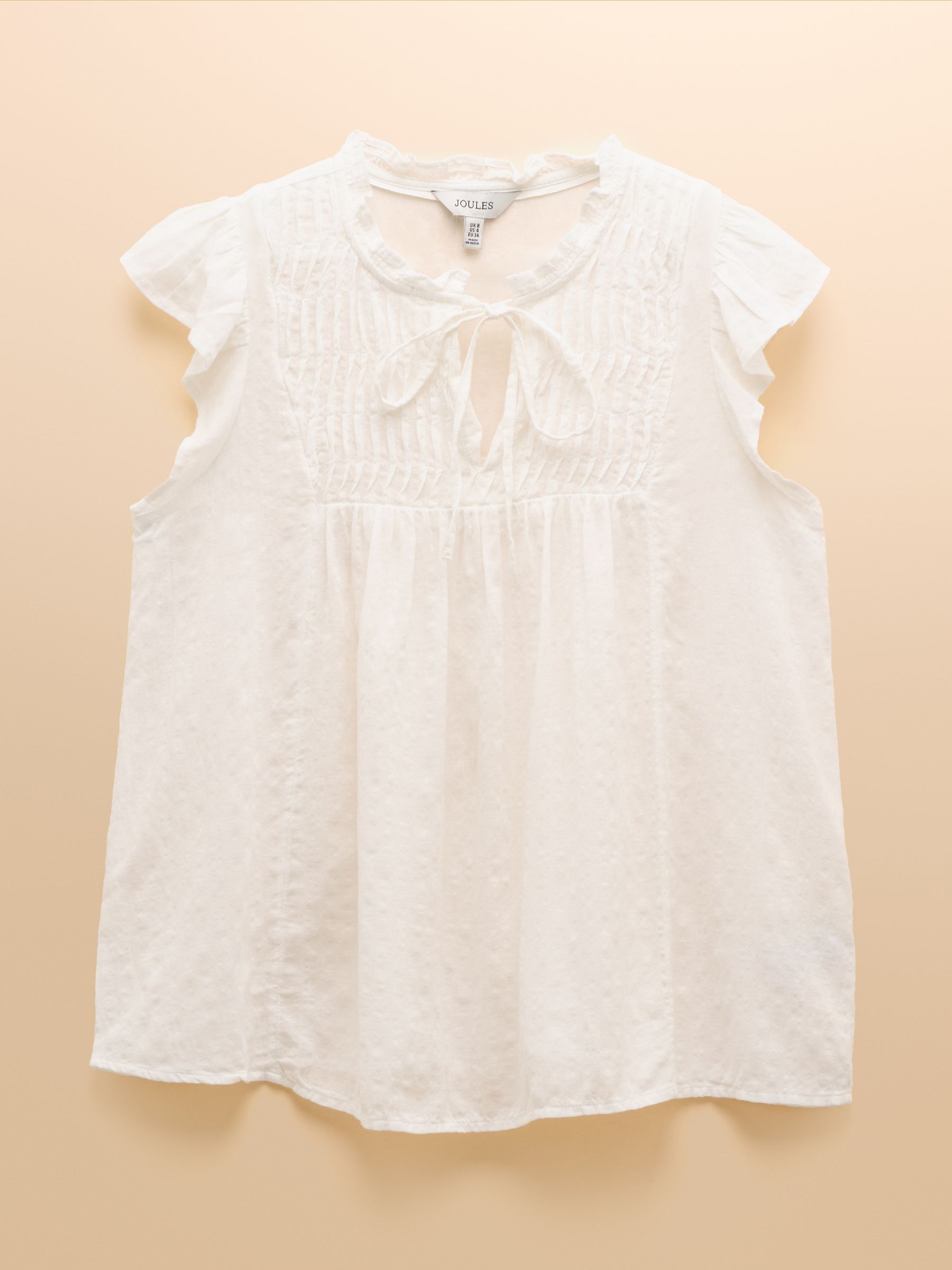 Nolan White Sleeveless Smocked Blouse - Image 10 of 10