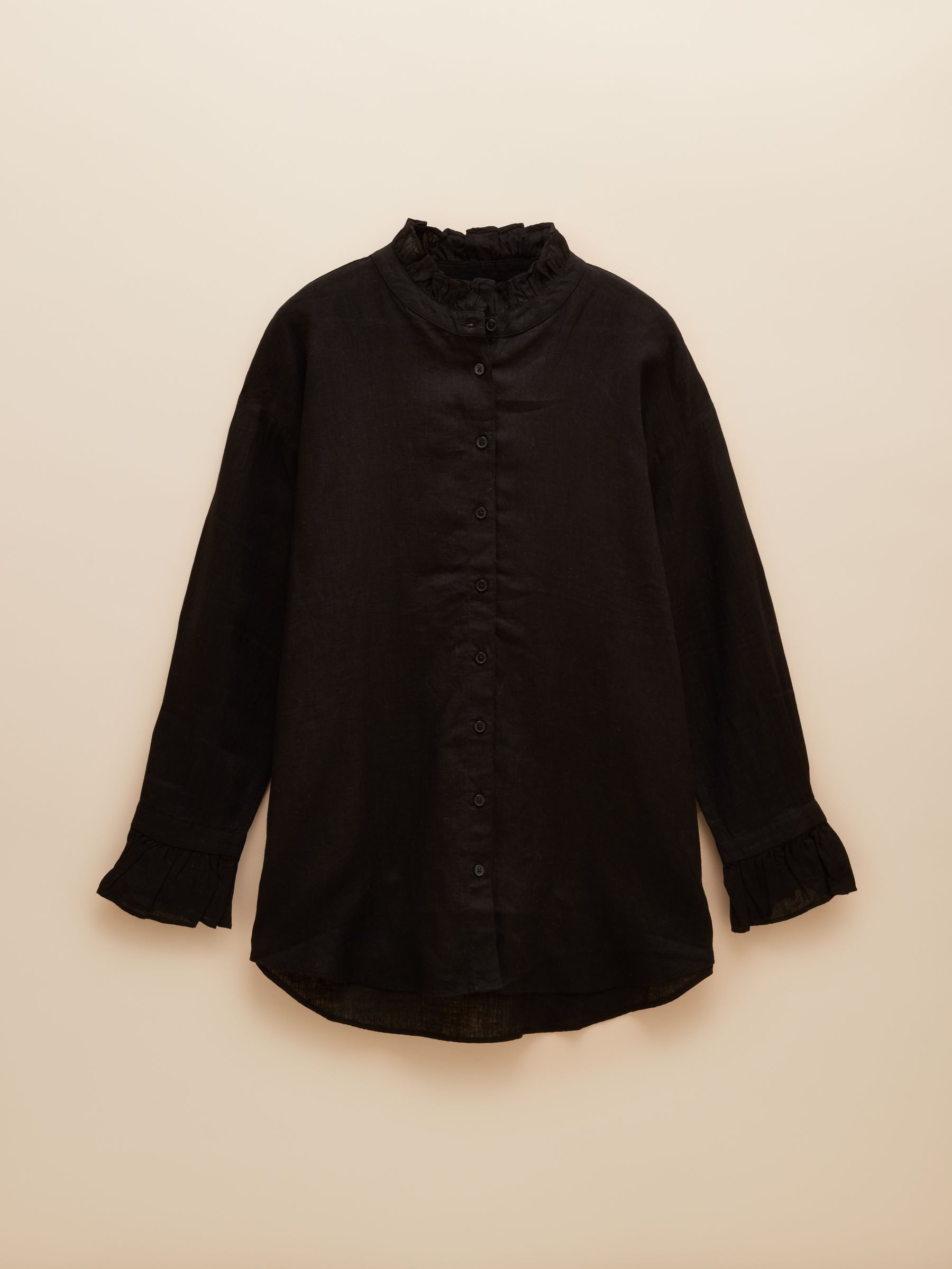 Dakota Black 100% Linen Shirt - Image 6 of 6