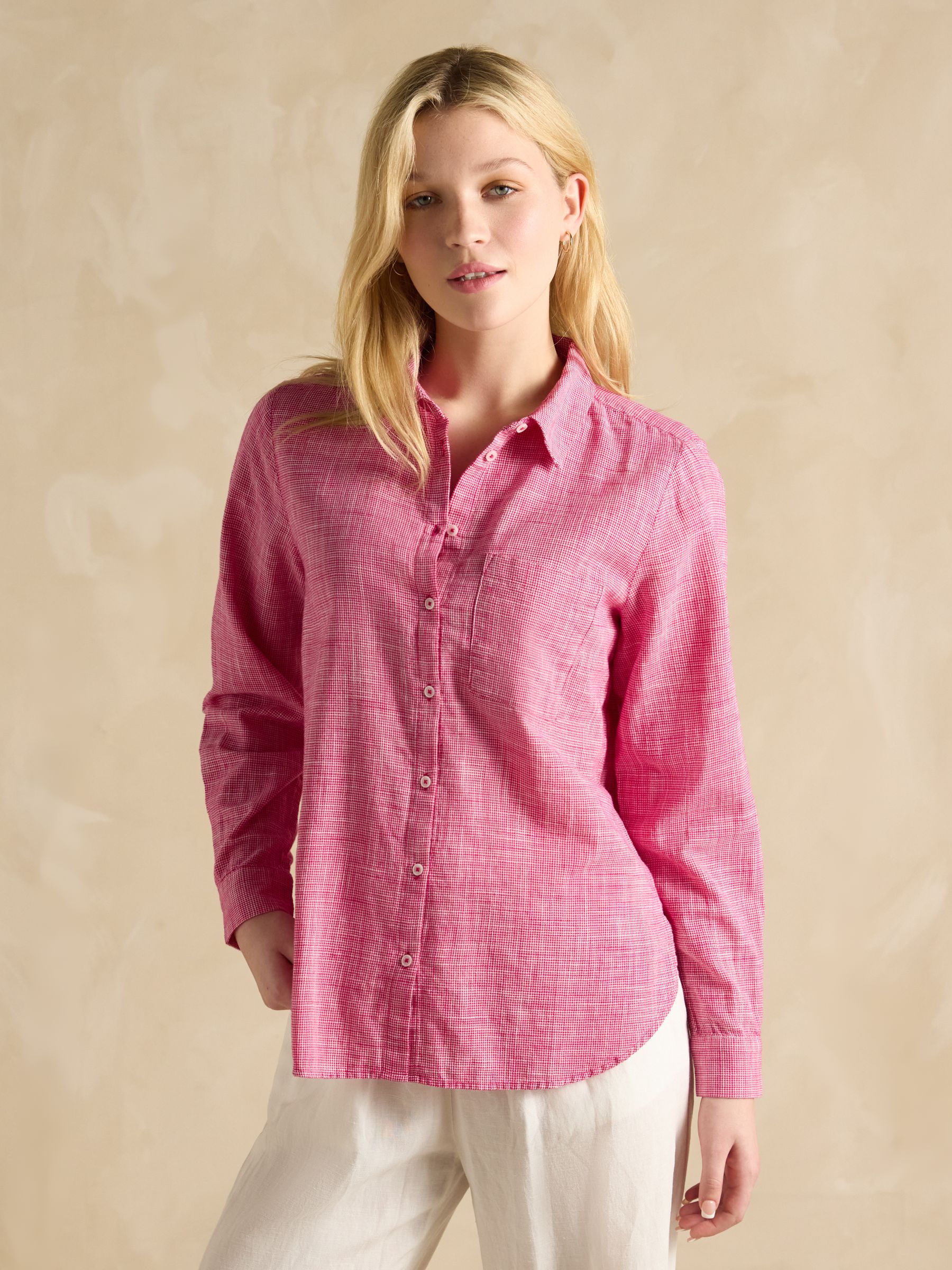 Ida Pink Cotton Shirt - Image 1 of 7
