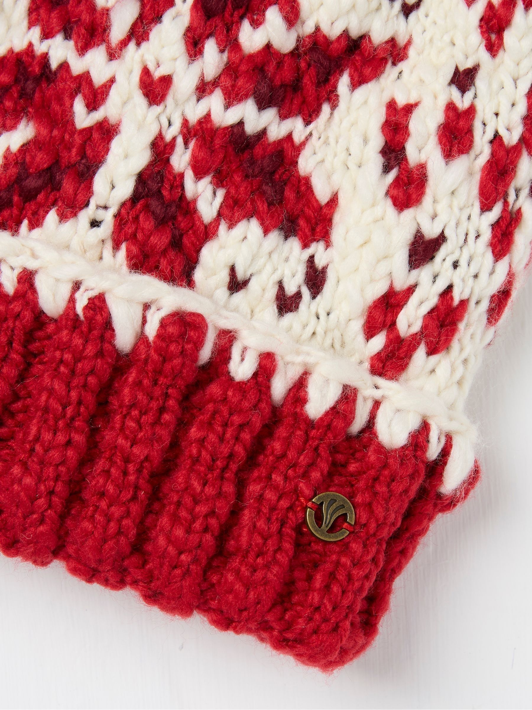 Red Snowflake Beanie - Image 2 of 2