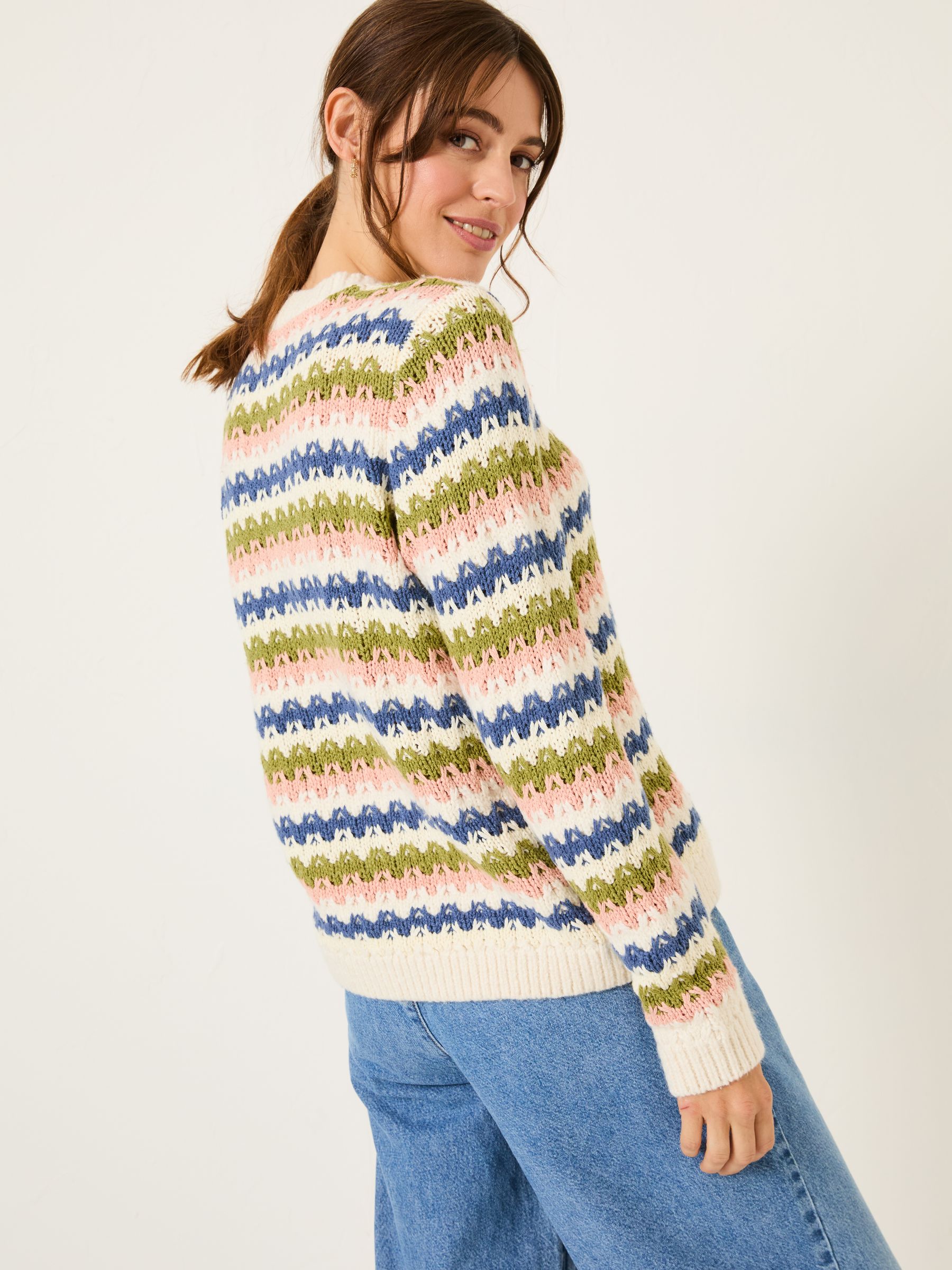 Blue Jayne Knitted Pattern Jumper - Image 2 of 5