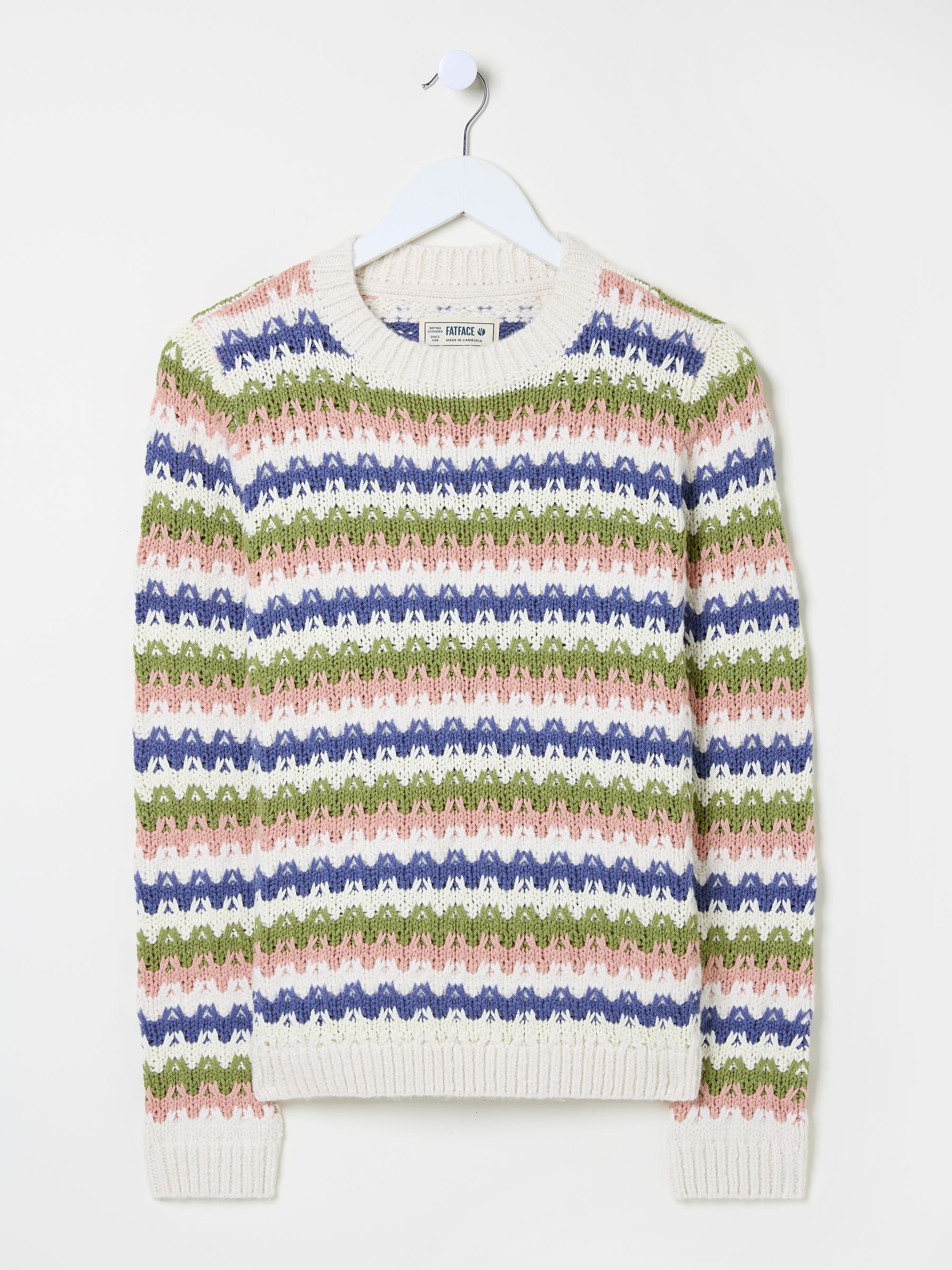 Blue Jayne Knitted Pattern Jumper - Image 5 of 5