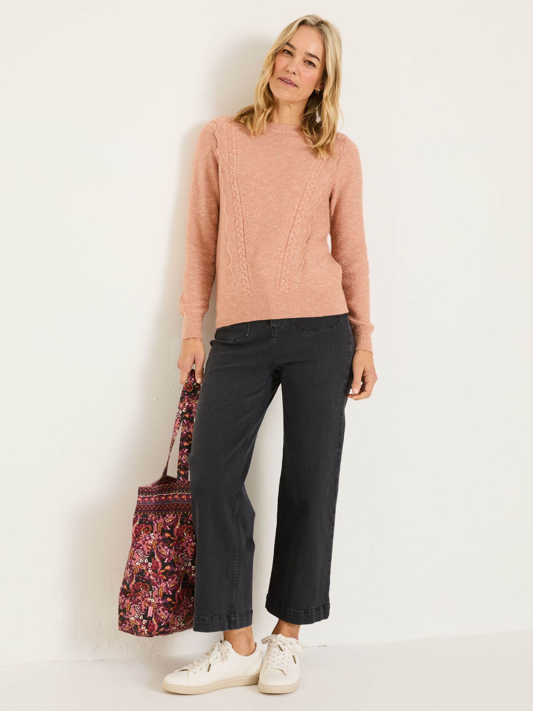 Harlee Blush Pink Ruffle Knitted Jumper - Image 3 of 6