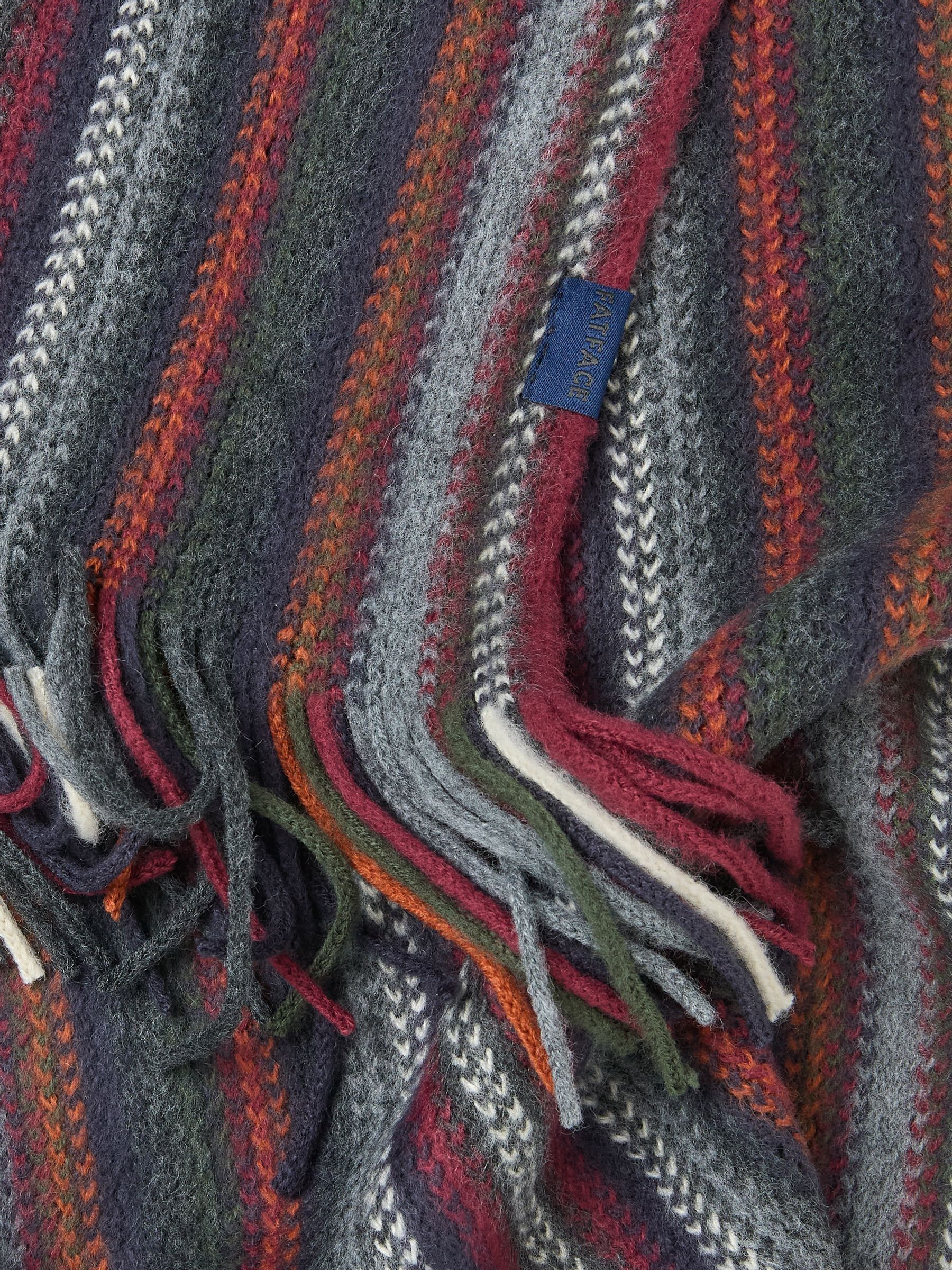 Navy Vertical Stripe Scarf - Image 2 of 2