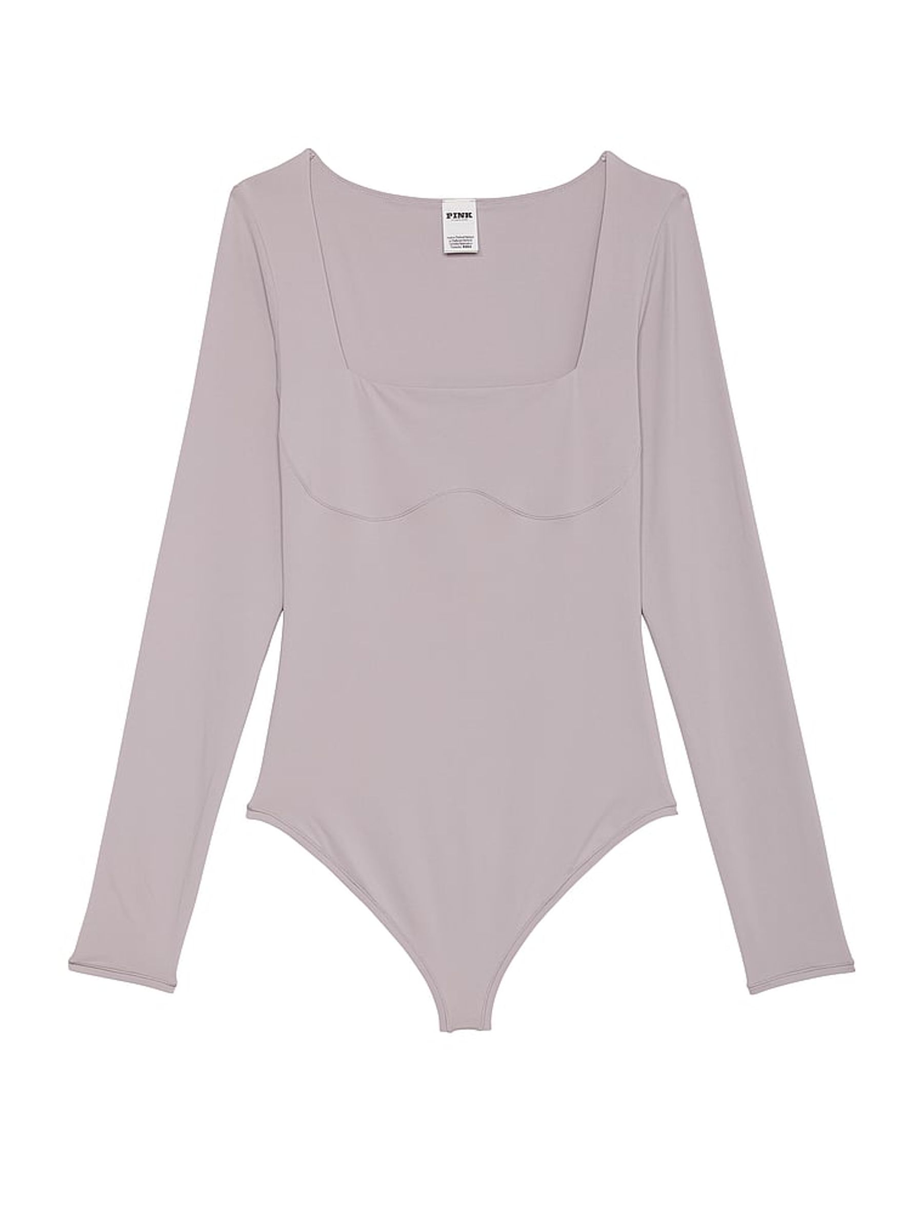 Dusty Purple Square Neck Soft Stretch Bodysuit - Image 1 of 1