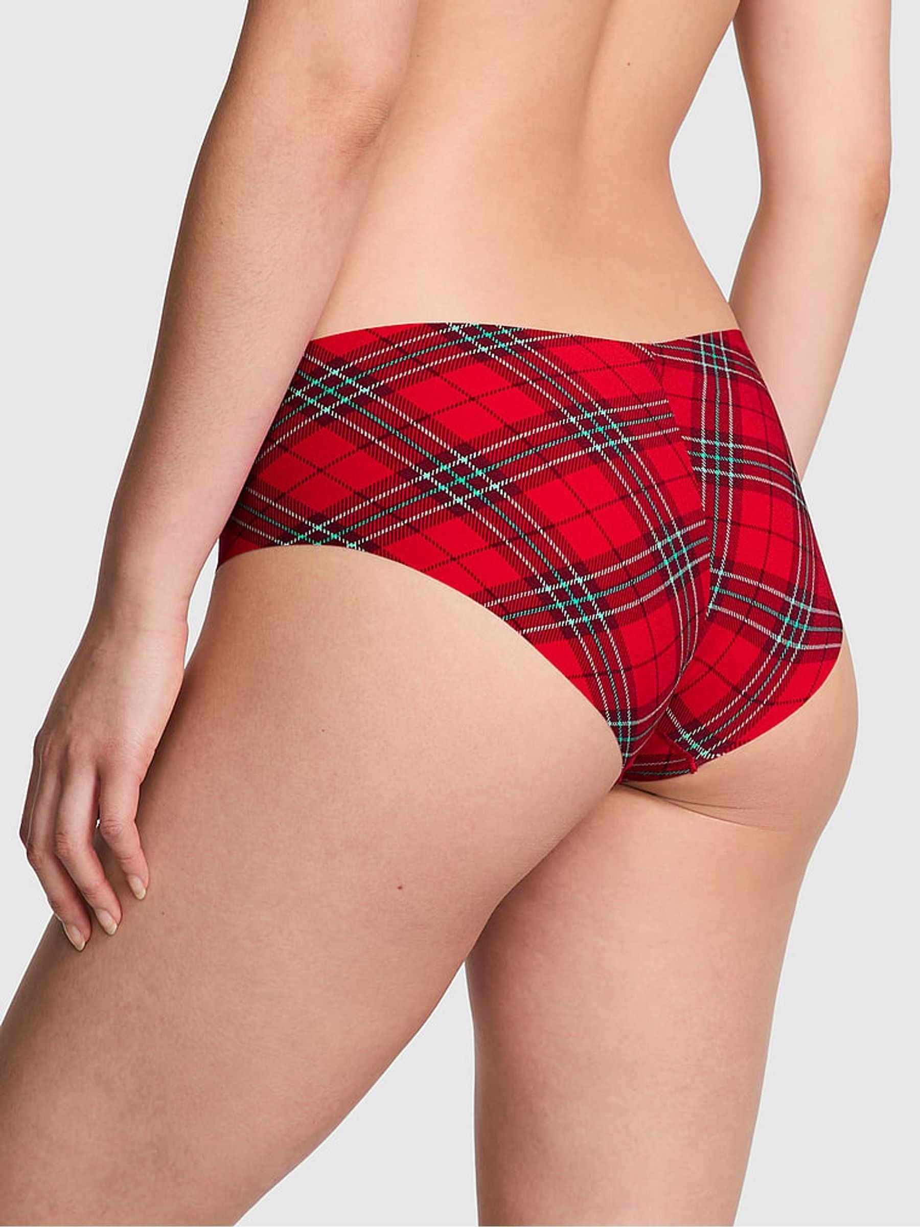 Red Vermillion Plaid Hipster Knickers - Image 2 of 3