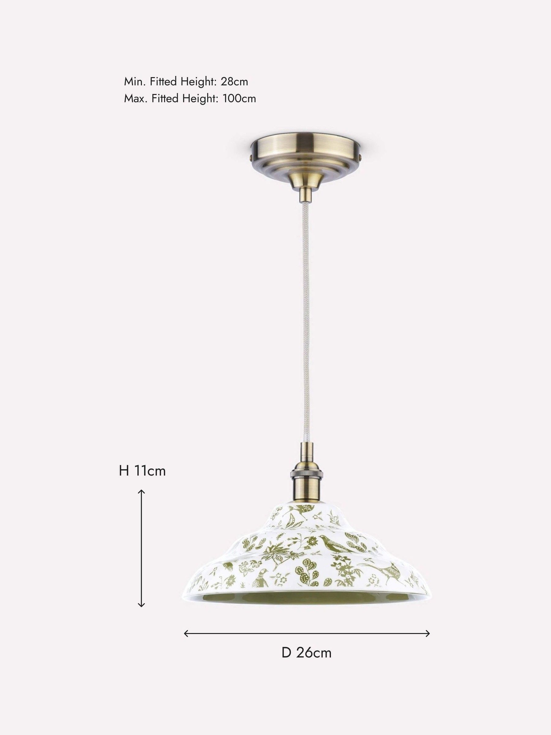 Audley Green Ceramic Printed Light Shade - Image 7 of 7