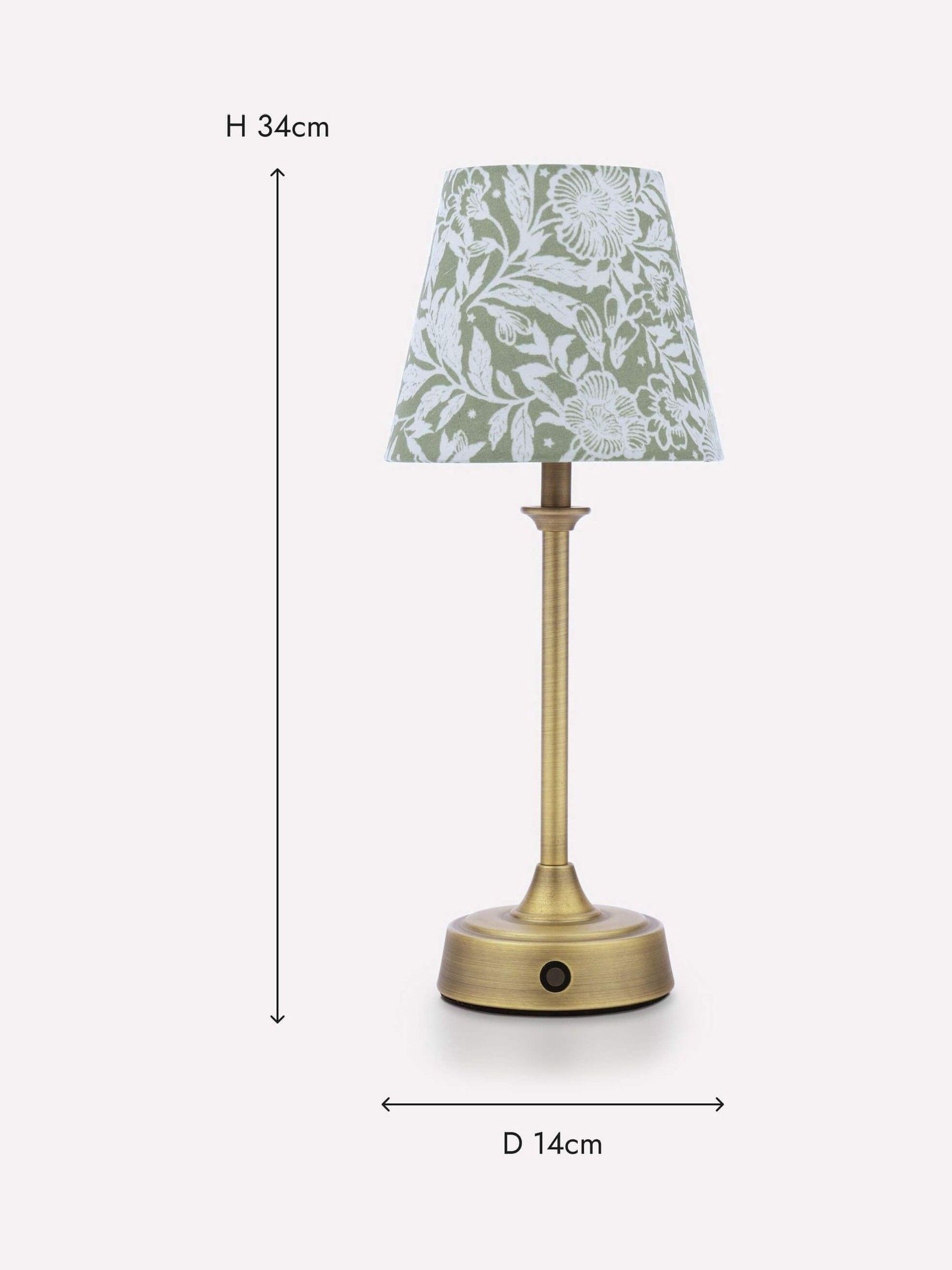 Apsley Green Print Rechargable LED Lamp - Image 7 of 7