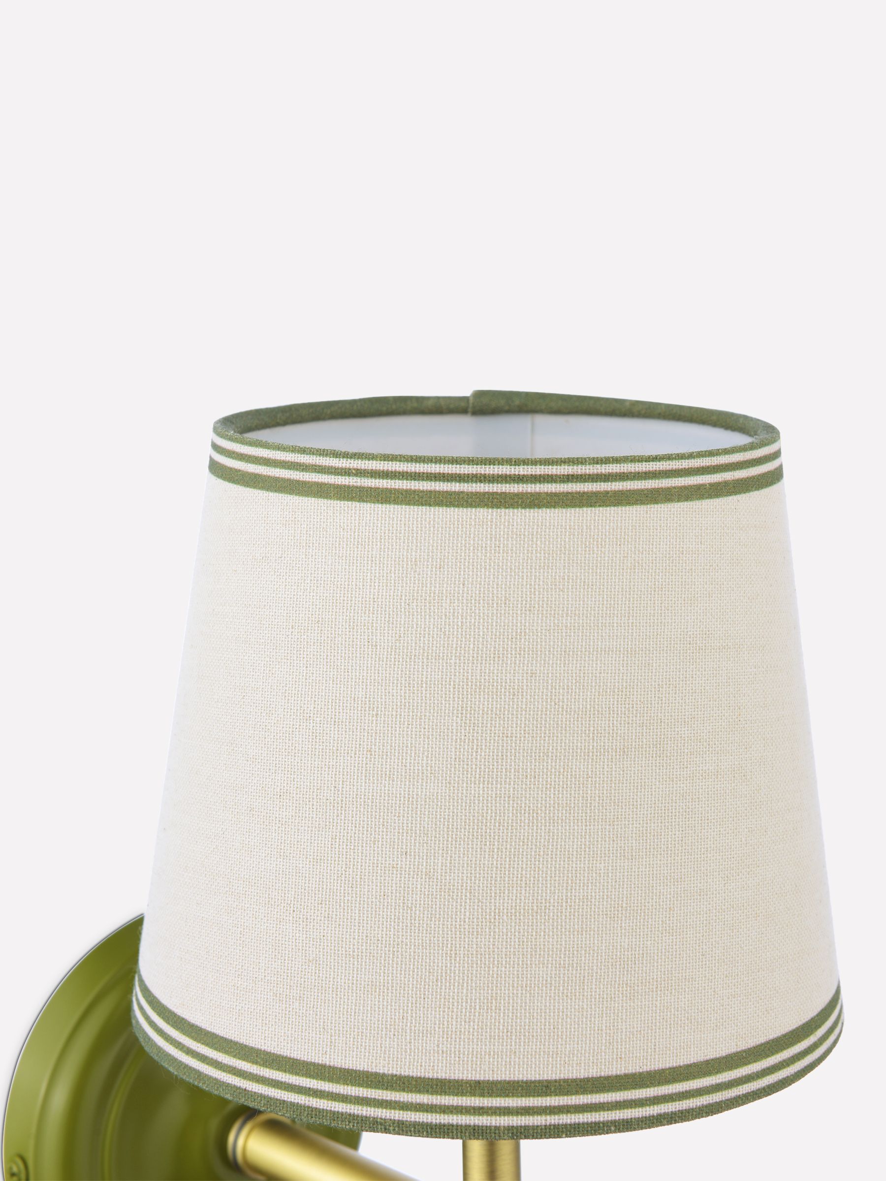 Upton Cream & Green Hardwired Wall Light - Image 5 of 7