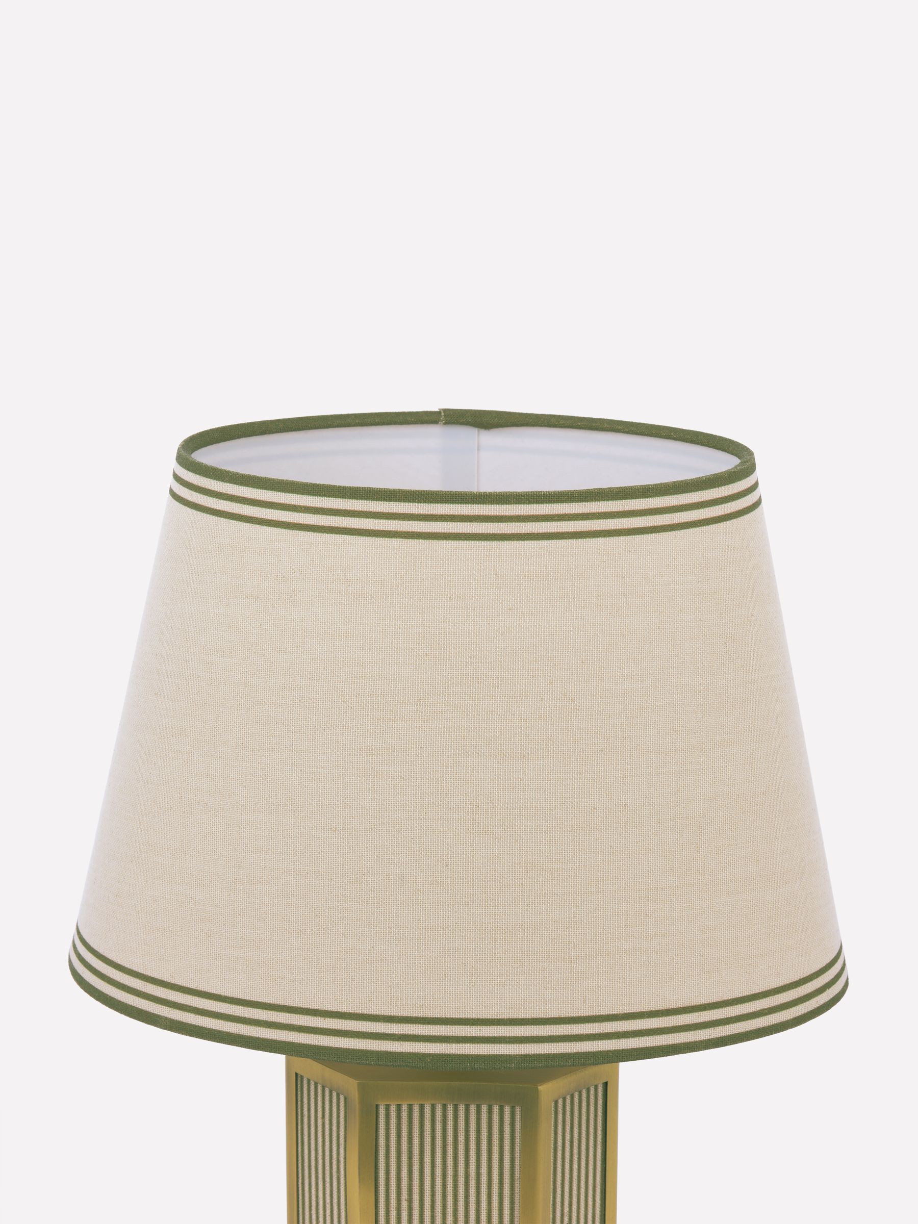 Helmingham Green Stripe Claw Foot Table Lamp - Image 5 of 8