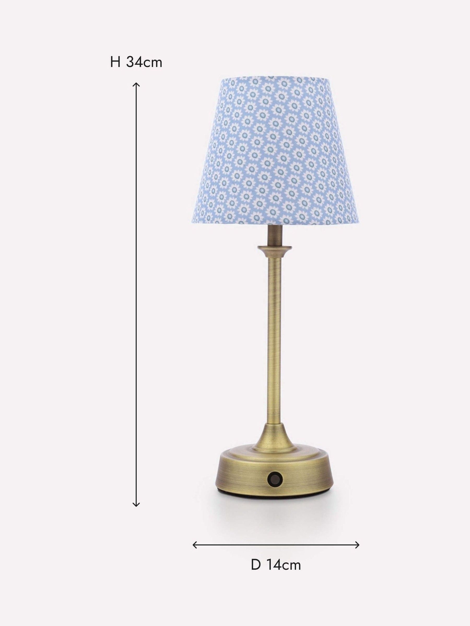 Apsley Blue Print Rechargable LED Lamp - Image 7 of 7