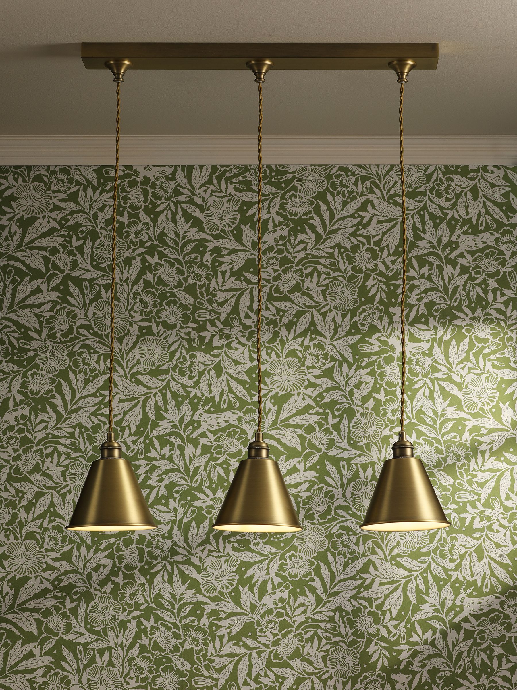 Wollaton Gold 3 Light Brass Ceiling Pendant - Image 1 of 7