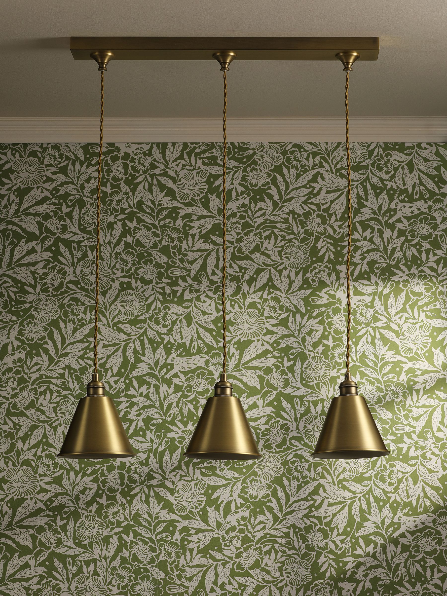 Wollaton Gold 3 Light Brass Ceiling Pendant - Image 2 of 7