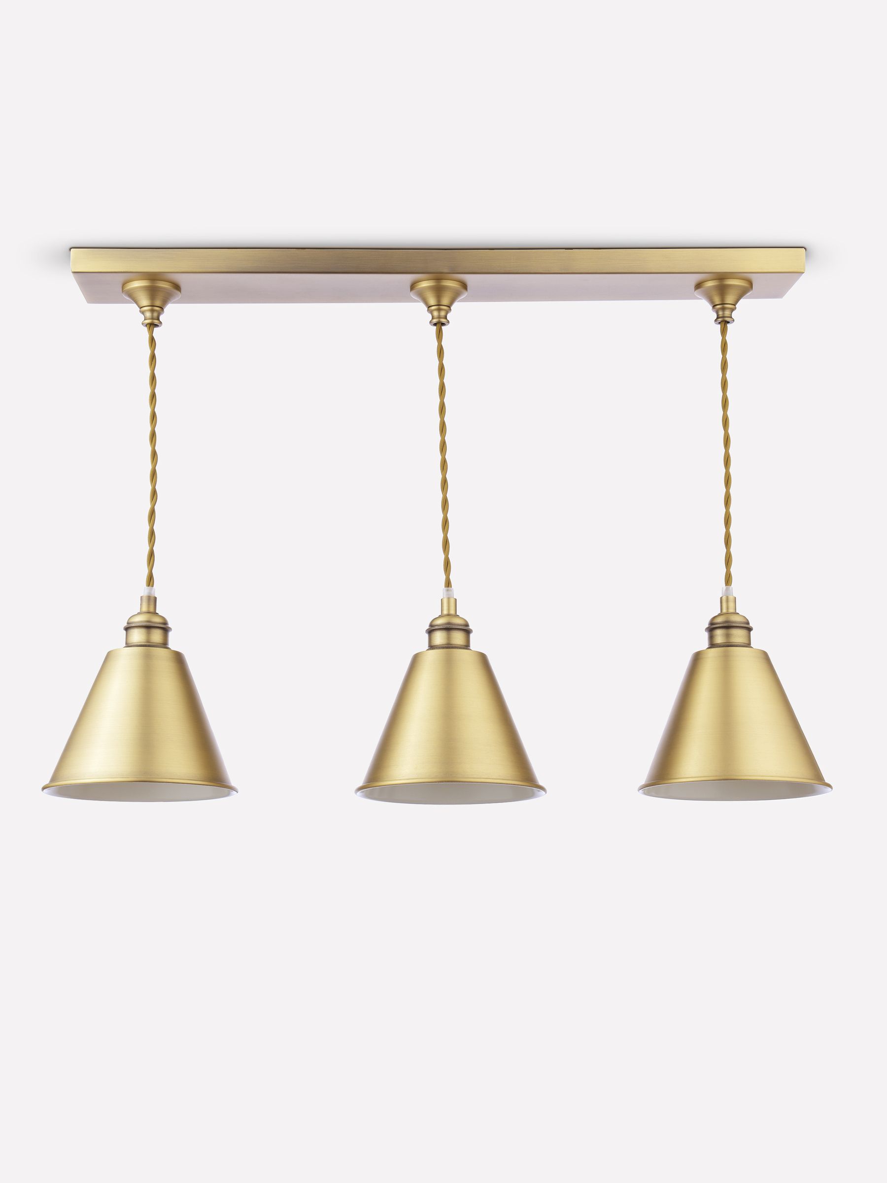 Wollaton Gold 3 Light Brass Ceiling Pendant - Image 4 of 7