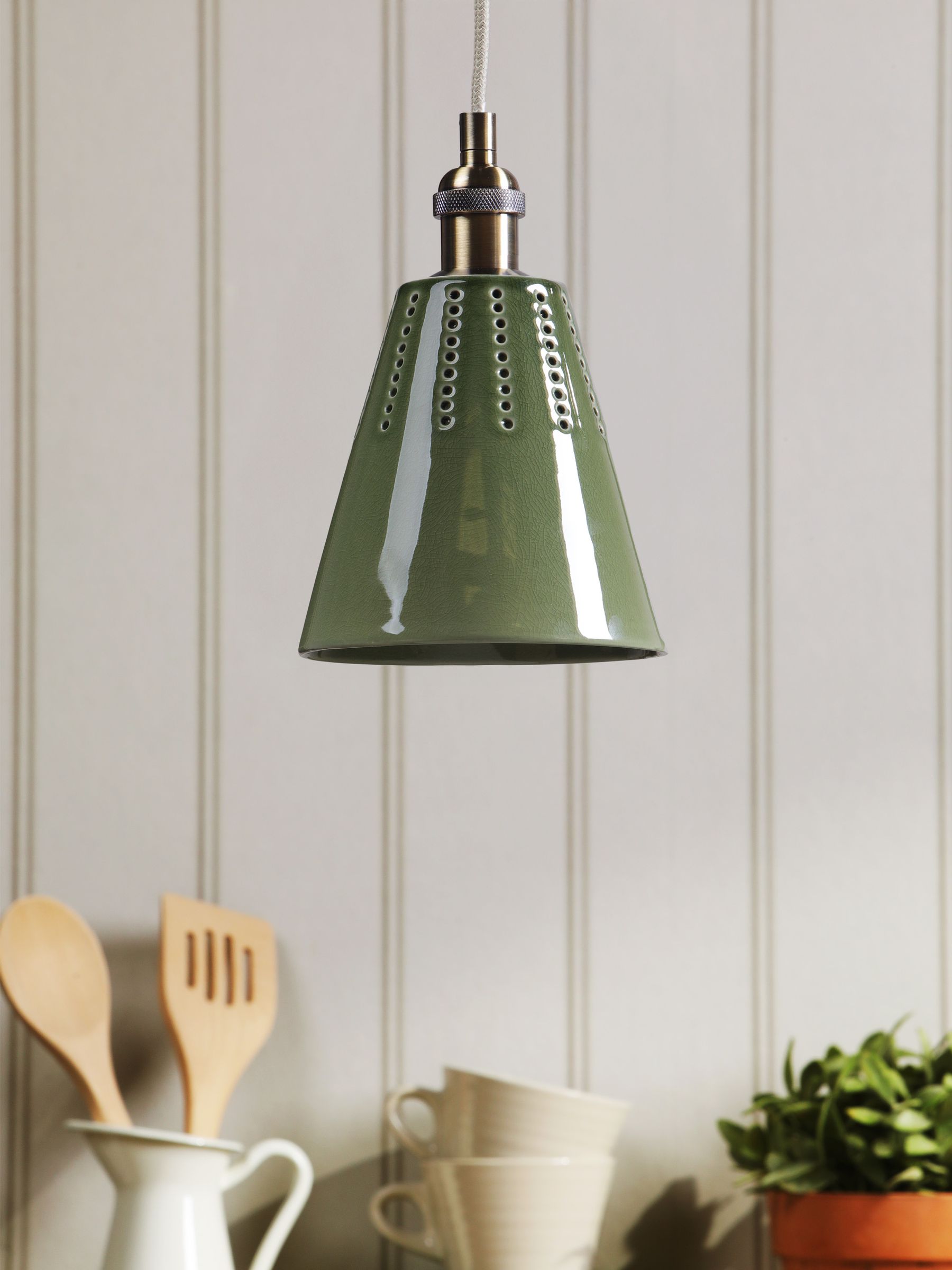 Allington Green Ceramic Cone Pendant - Image 2 of 9