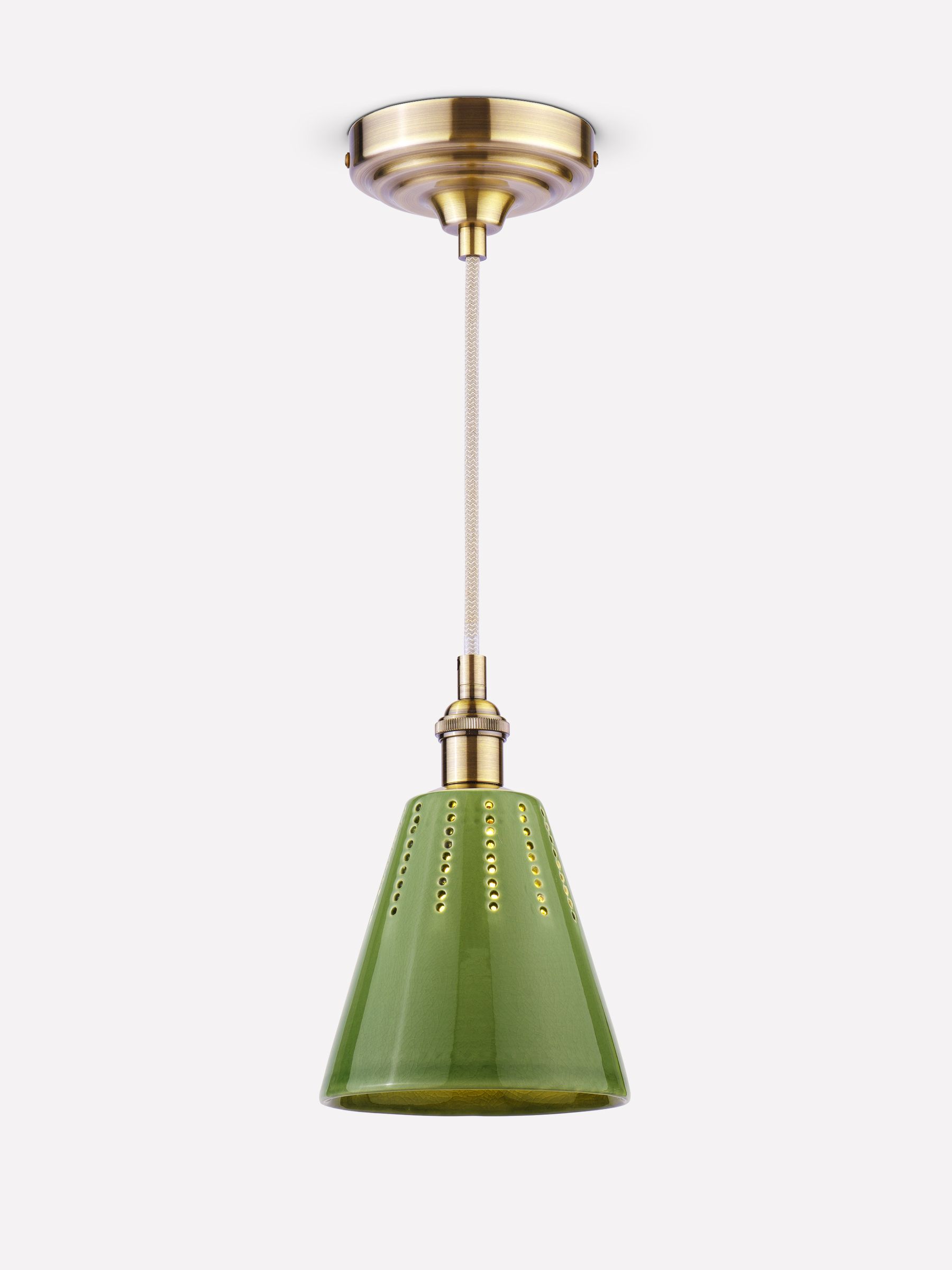 Allington Green Ceramic Cone Pendant - Image 5 of 9