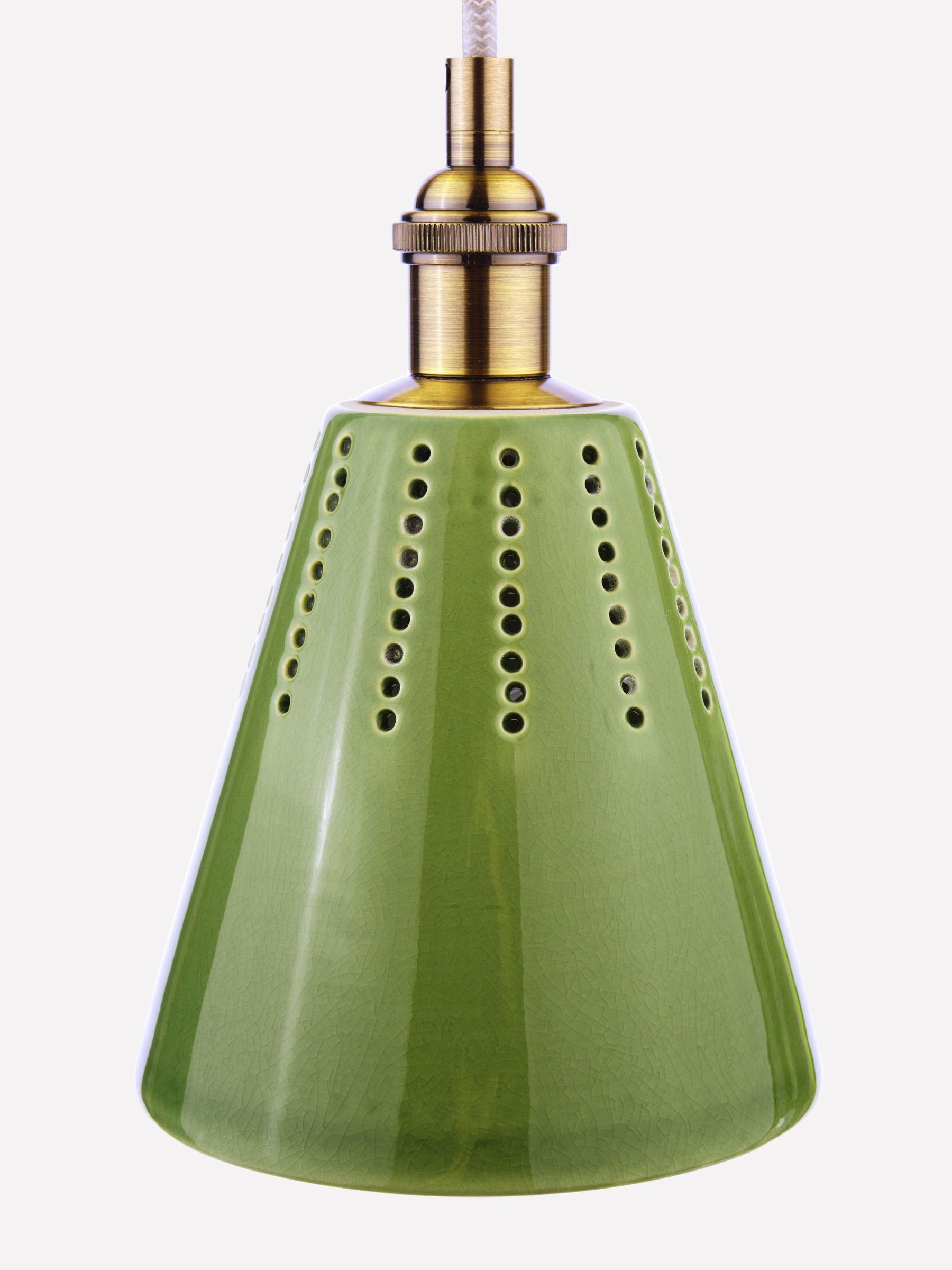 Allington Green Ceramic Cone Pendant - Image 7 of 9