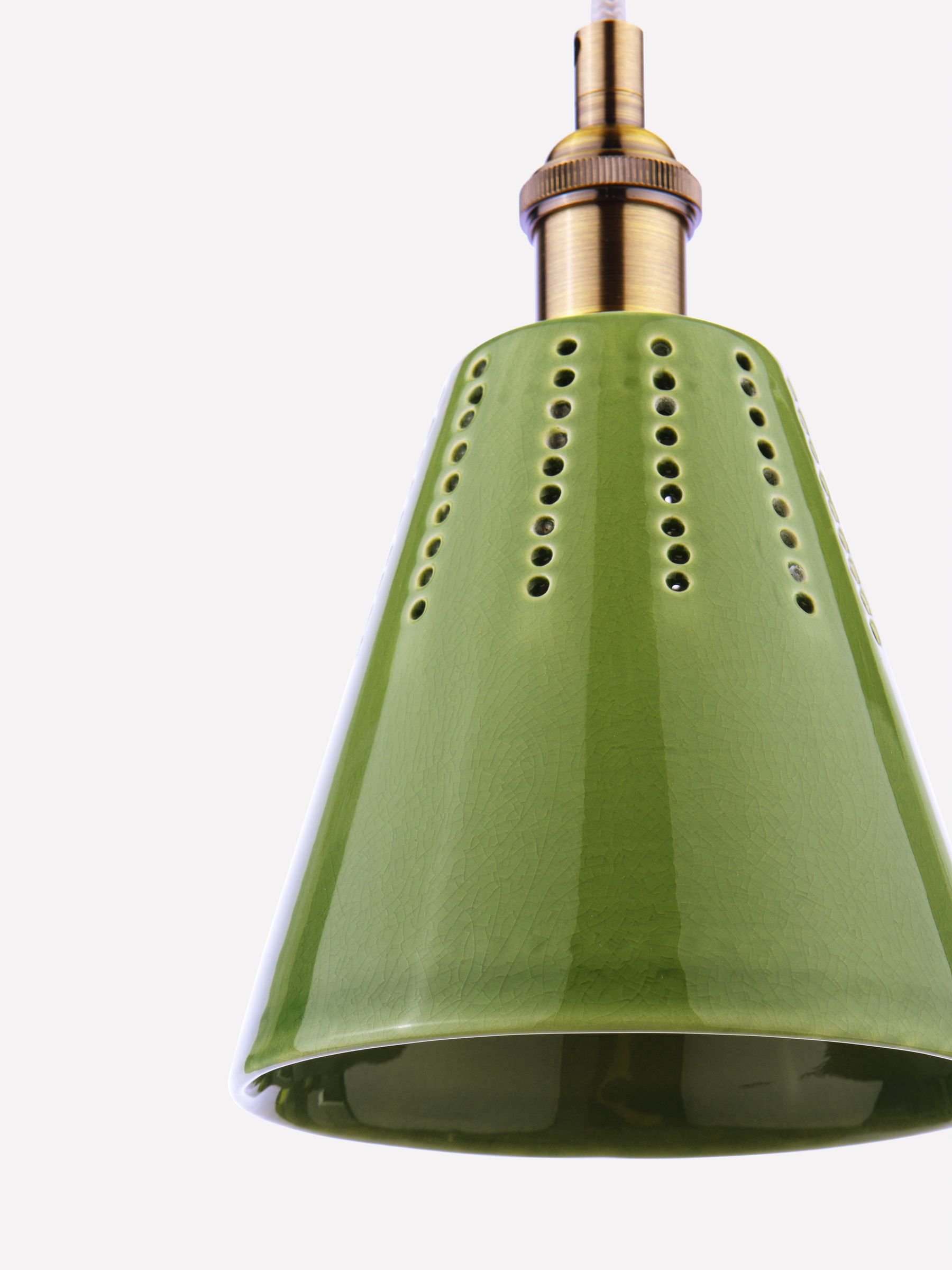 Allington Green Ceramic Cone Pendant - Image 8 of 9