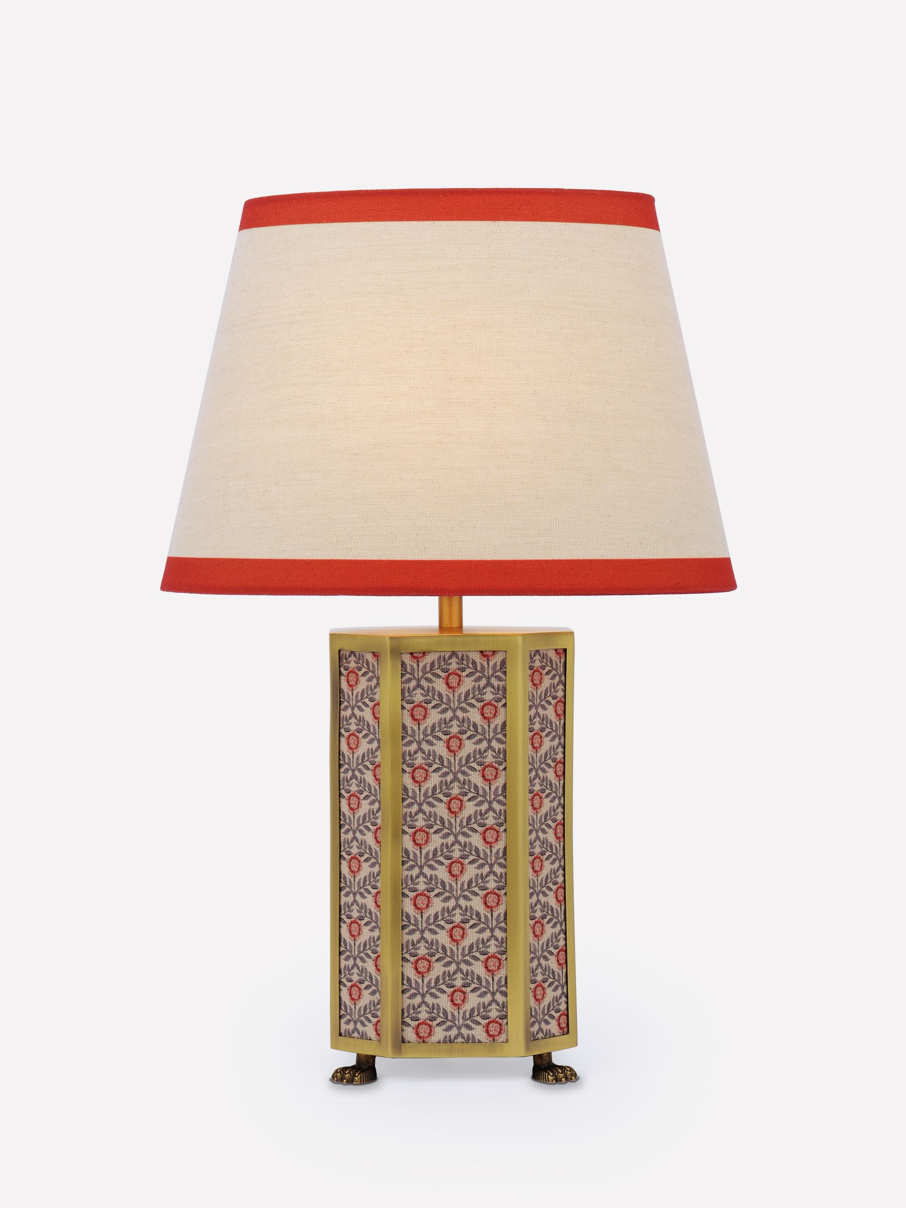 Helmingham Floral Print Claw Foot Table Lamp - Image 3 of 8