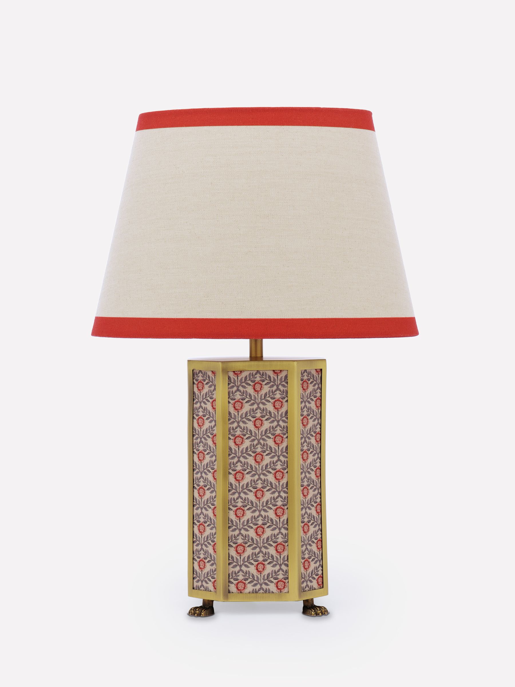 Helmingham Floral Print Claw Foot Table Lamp - Image 4 of 8