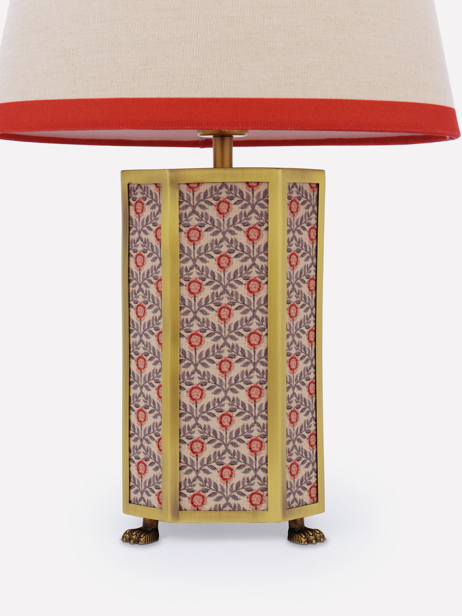 Helmingham Floral Print Claw Foot Table Lamp - Image 7 of 8
